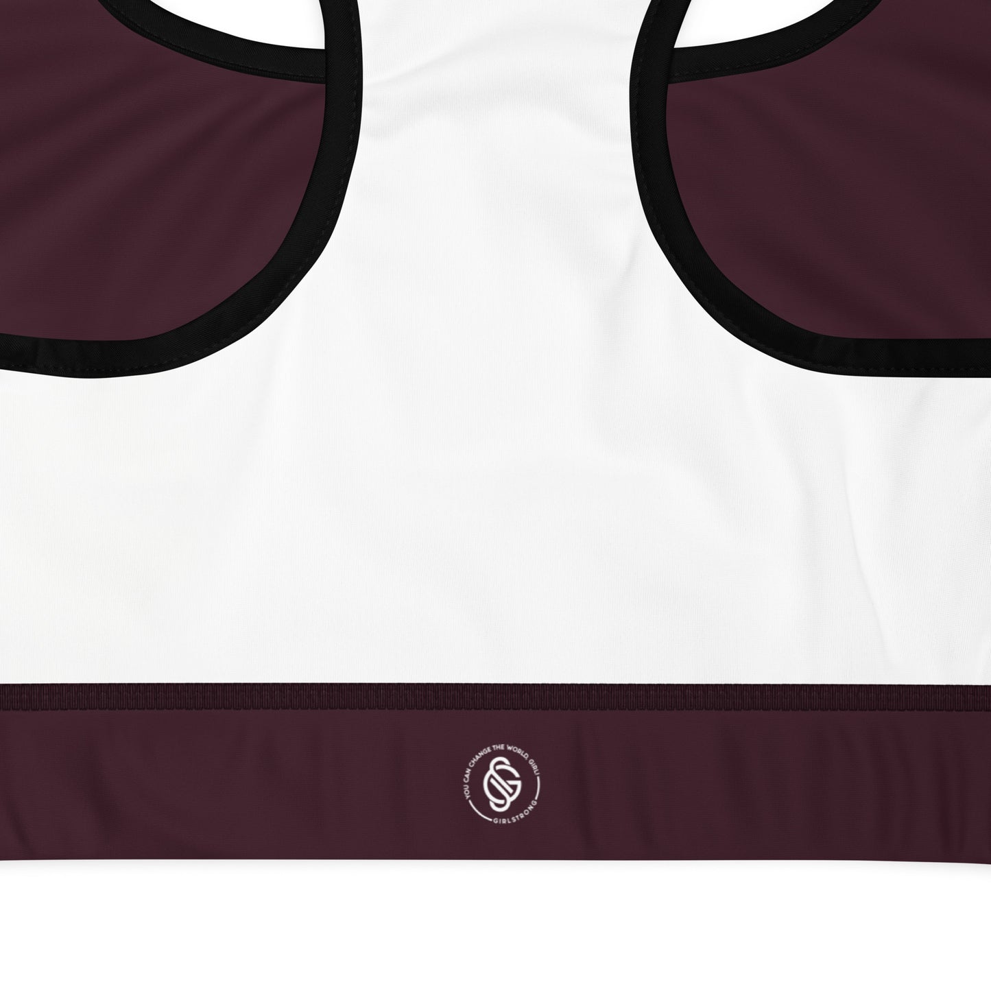 ELEVATED ESSENTIALS, GS LOGO THE PERFECT PADDED SPORTS BRA CABERNET