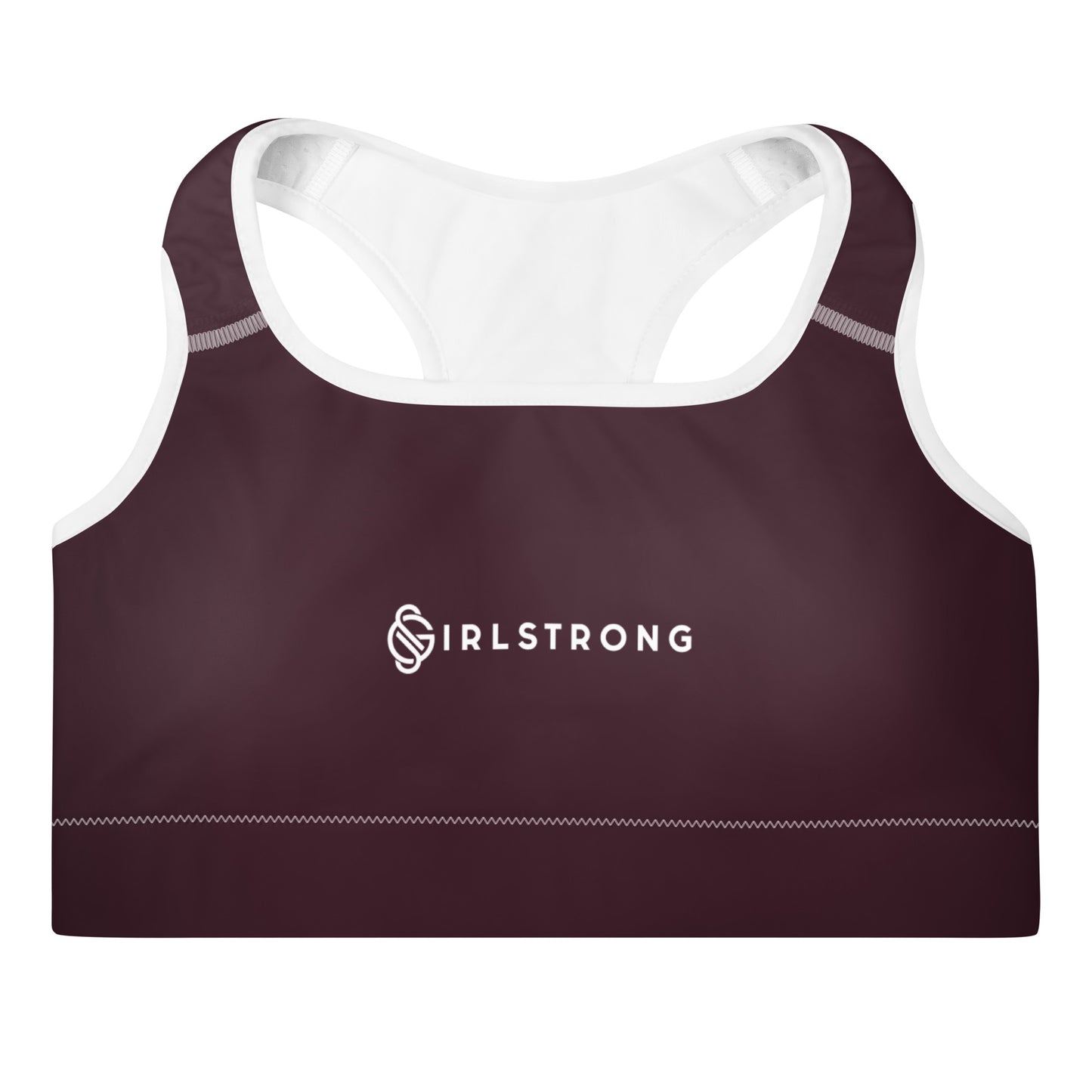 ELEVATED ESSENTIALS, GS LOGO THE PERFECT PADDED SPORTS BRA CABERNET