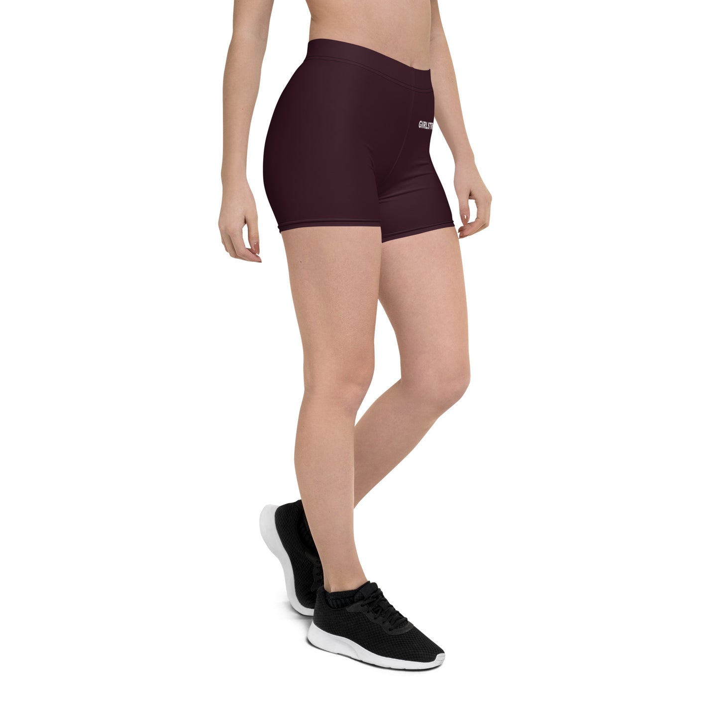 ELEVATED ESSENTIALS, SLIM AND SCULPT SHORTS GARNET