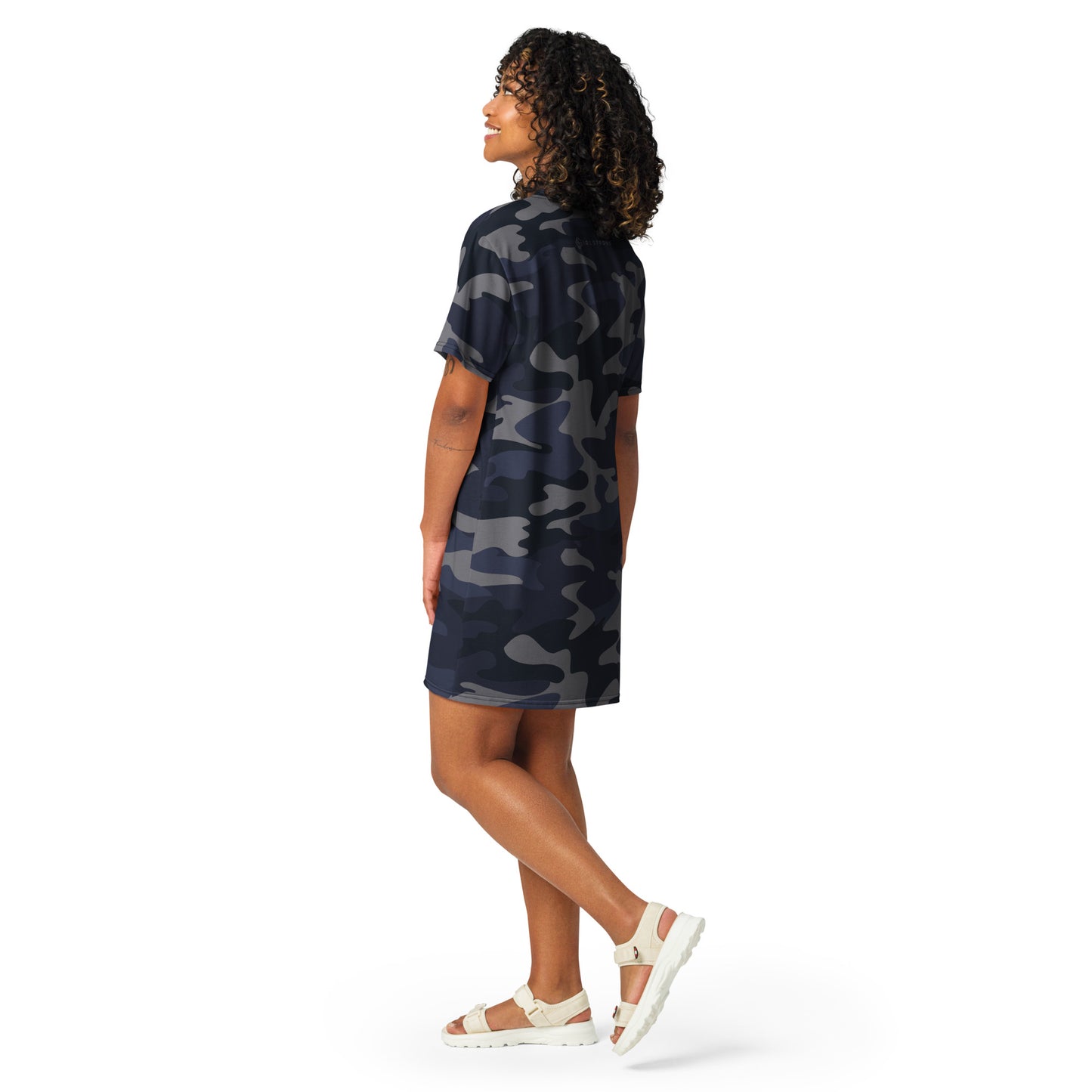 GIRLSTRONG SPORT T-SHIRT DRESS NAVY CAMO