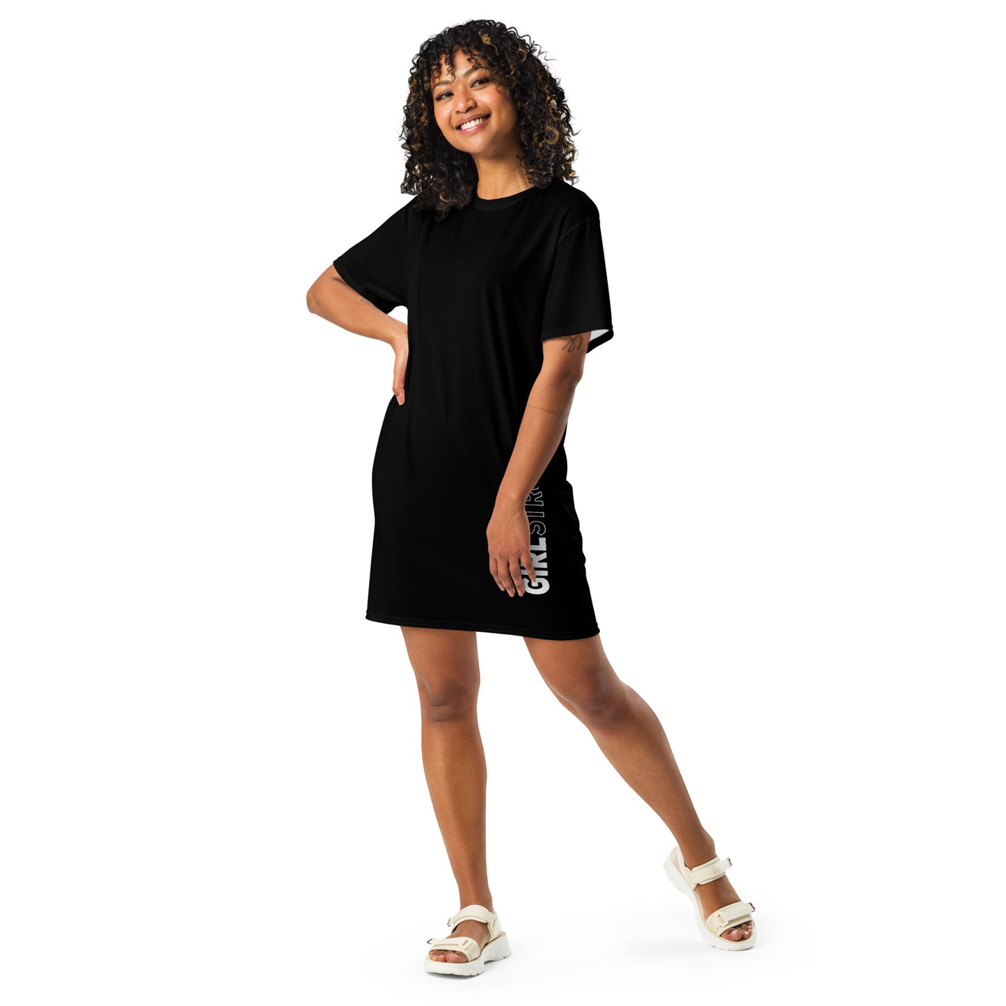 GIRLSTRONG SPORT T-SHIRT DRESS BLACK GIRLSTRONG