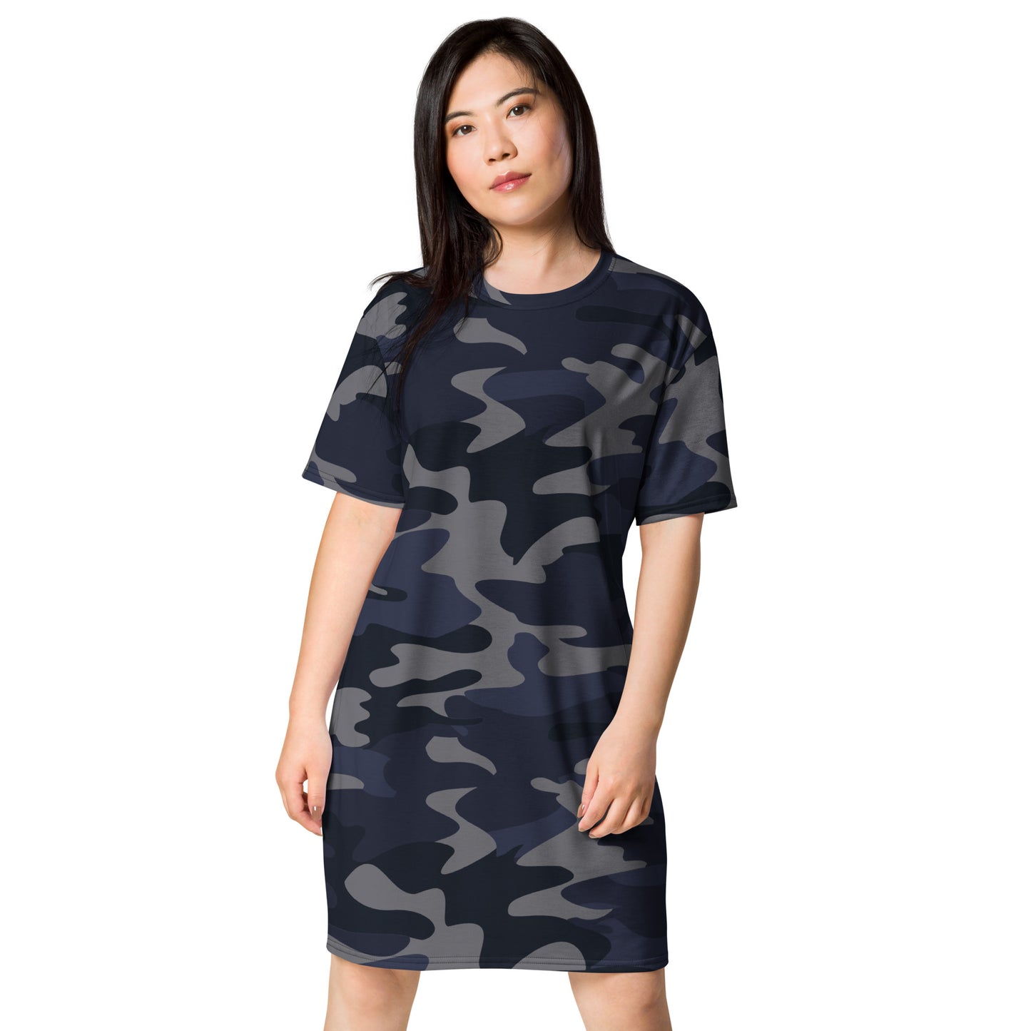 GIRLSTRONG SPORT T-SHIRT DRESS NAVY CAMO