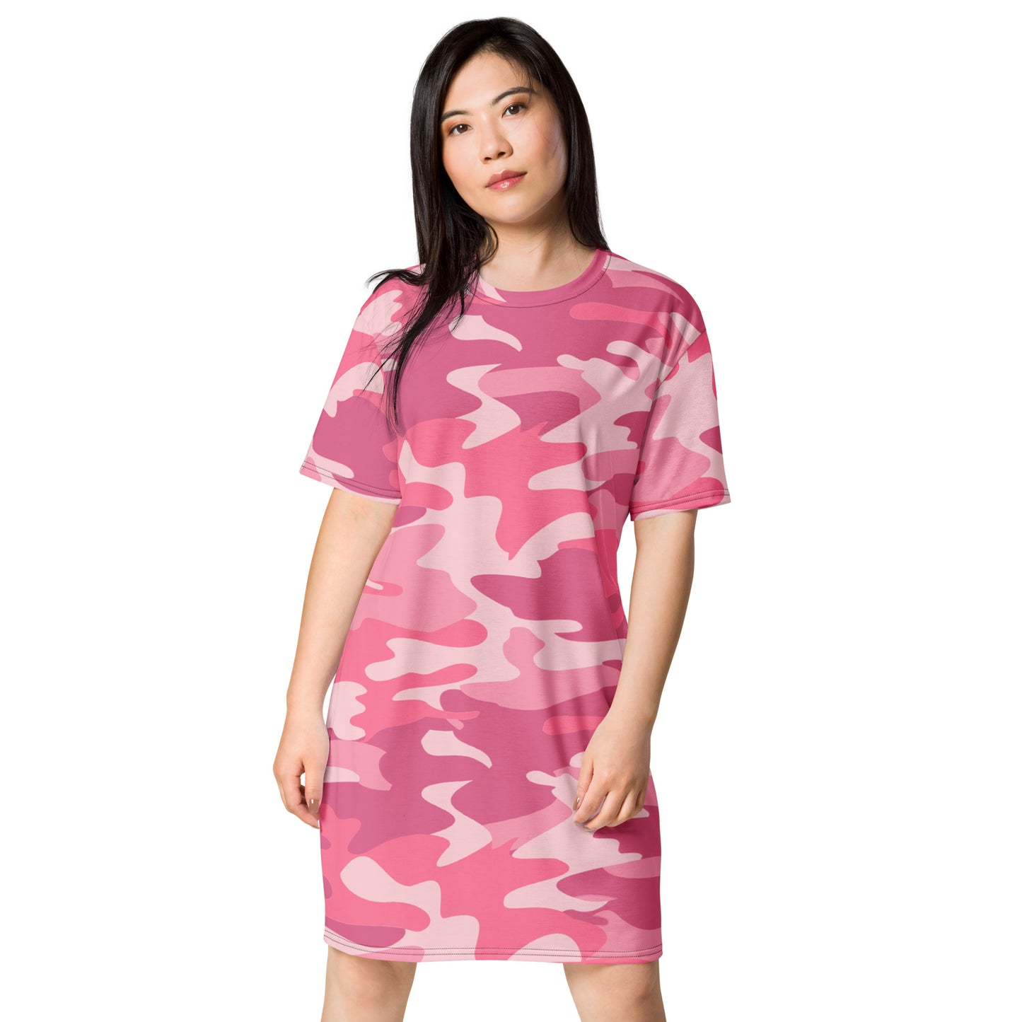 GIRLSTRONG SPORT T-SHIRT DRESS PINK CAMO