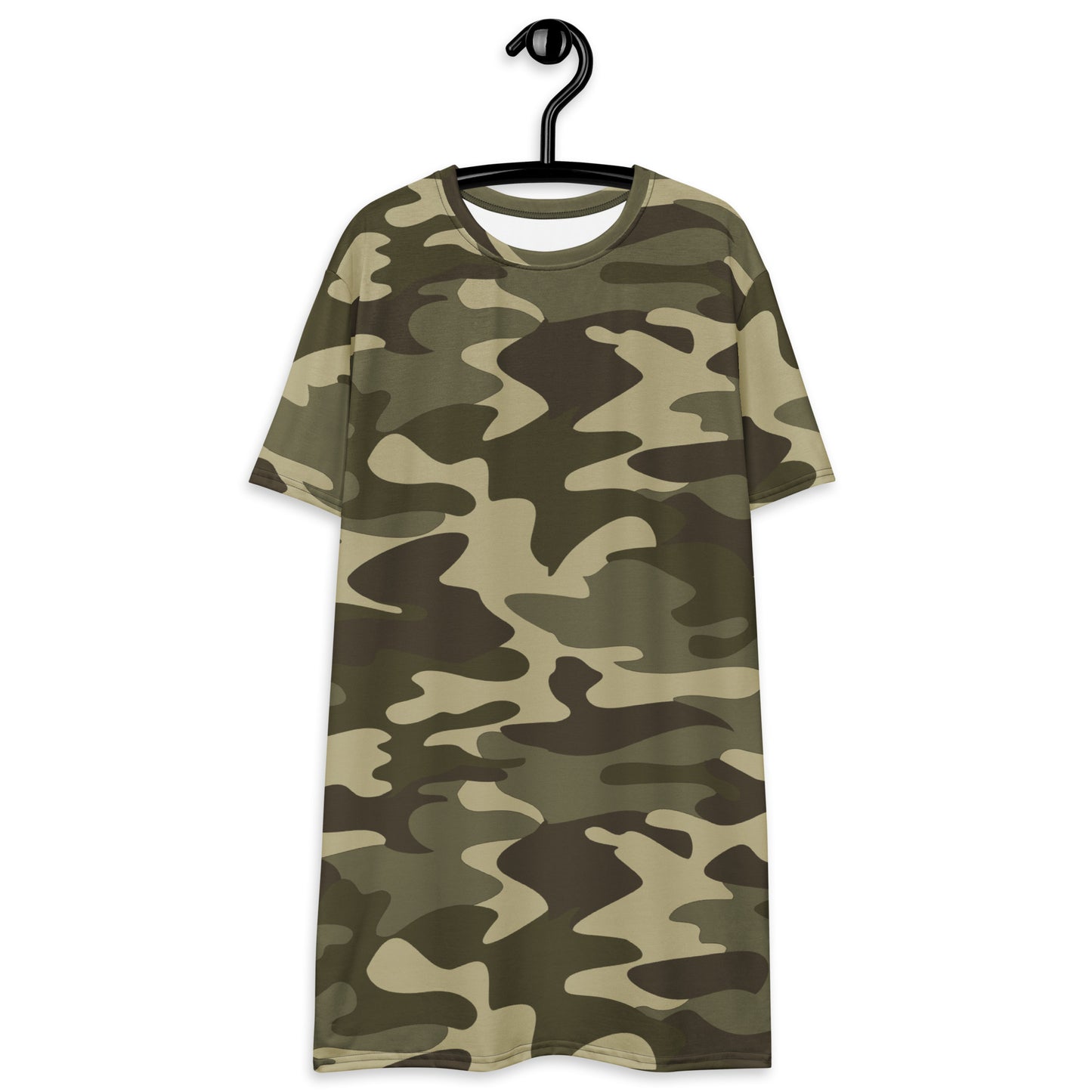 GIRLSTRONG SPORT T-SHIRT DRESS GREEN CAMO