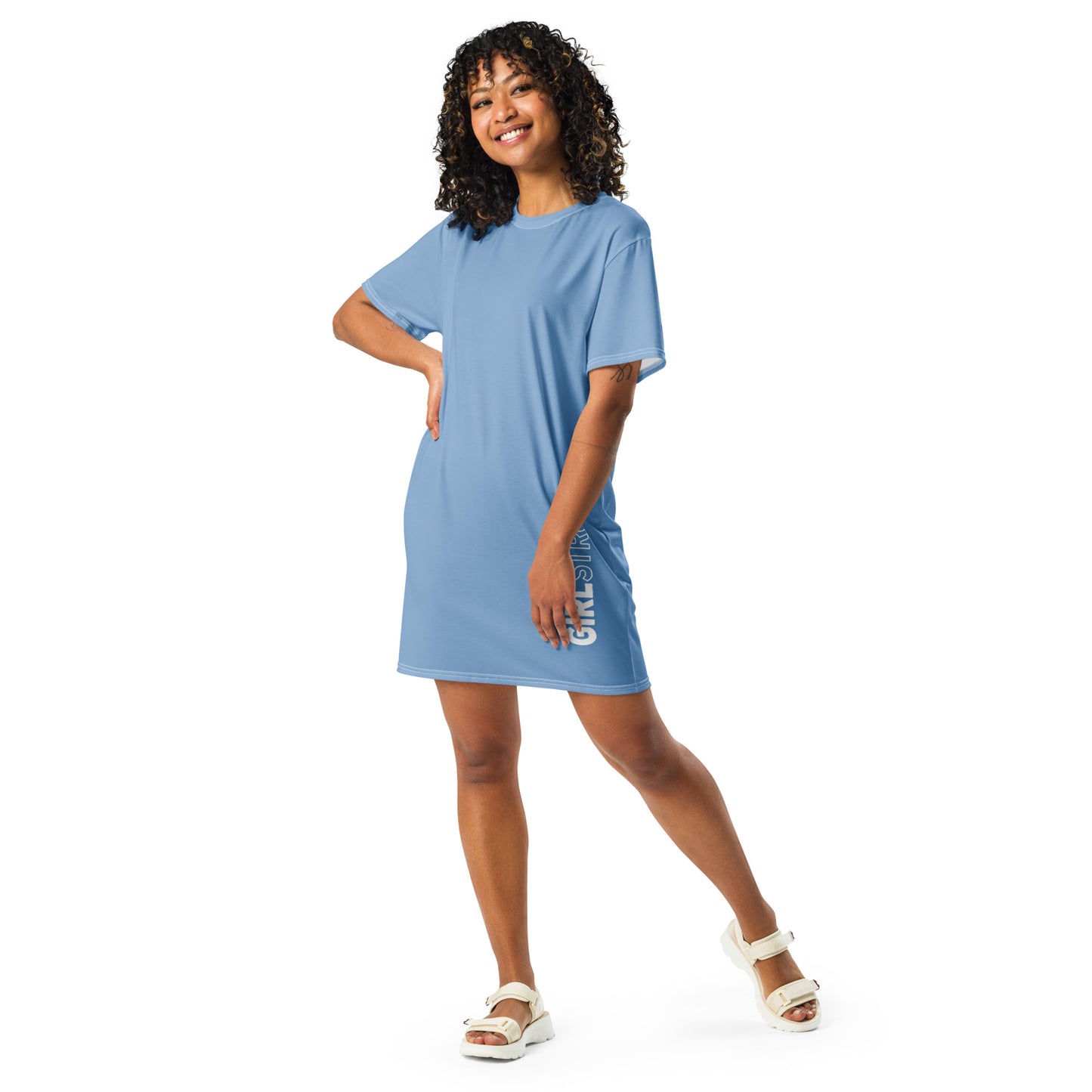 GIRLSTRONG SPORT T-SHIRT DRESS BABE BLUE GIRLSTRONG