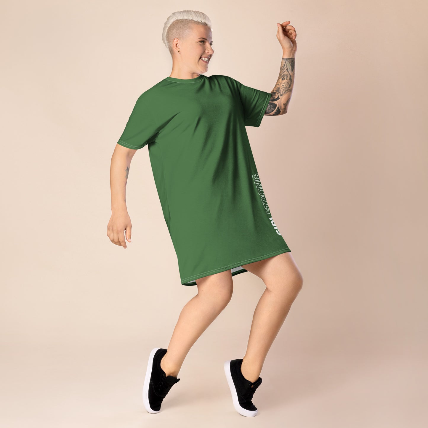 GIRLSTRONG SPORT T-SHIRT DRESS FERN GIRLSTRONG
