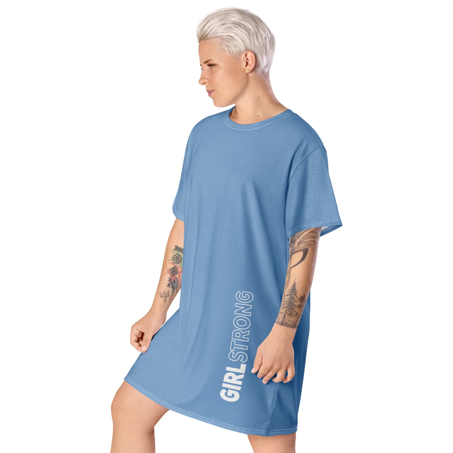 GIRLSTRONG SPORT T-SHIRT DRESS BABE BLUE GIRLSTRONG