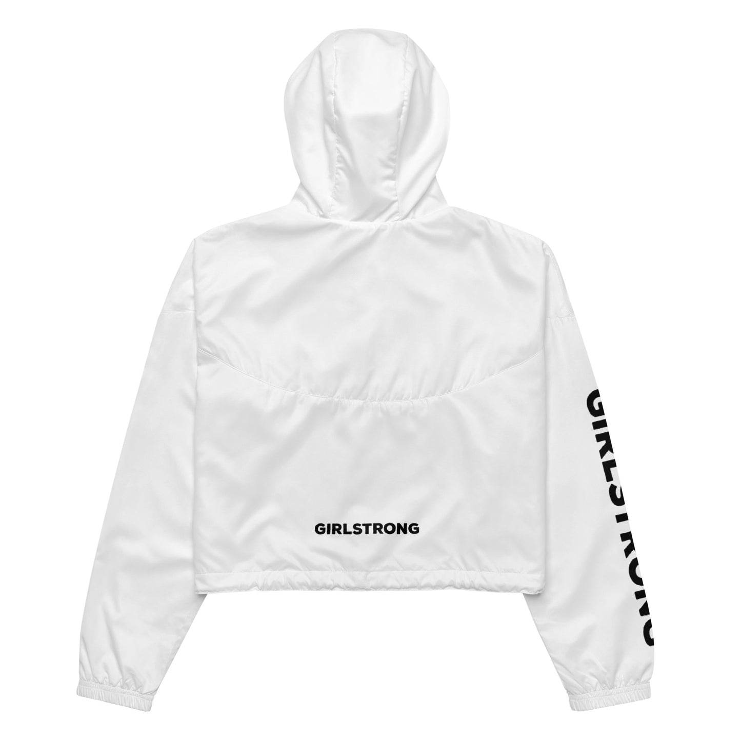 GIRLFRIEND PULLOVER CROP WINDBREAKER POWER WHITE GIRLSTRONG