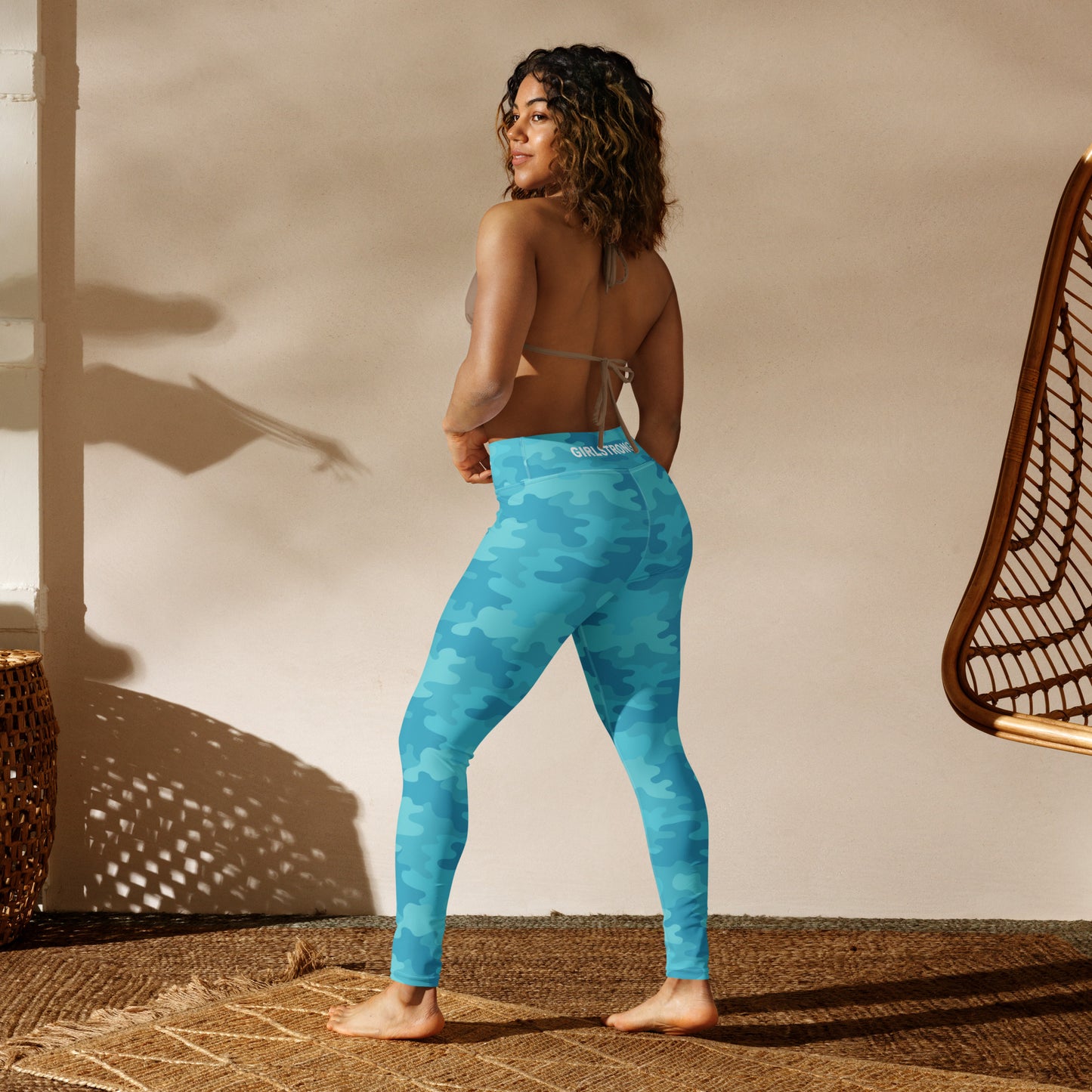 ELEVATED ESSENTIALS, BOOTY BOOSTING HIGH WAISTBAND LEGGING THE POWER OF TURQUOISE CAMO