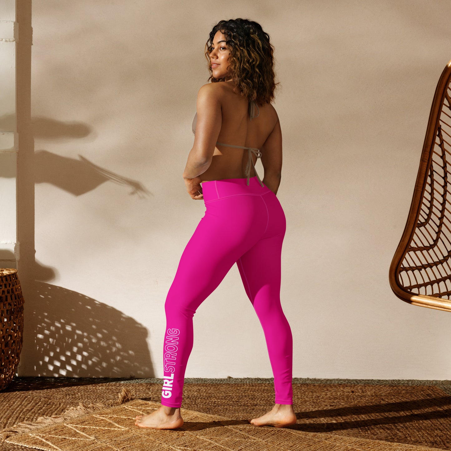 ELEVATED ESSENTIALS, BOOTY BOOSTING HIGH WAISTBAND LEGGING POWER PINK