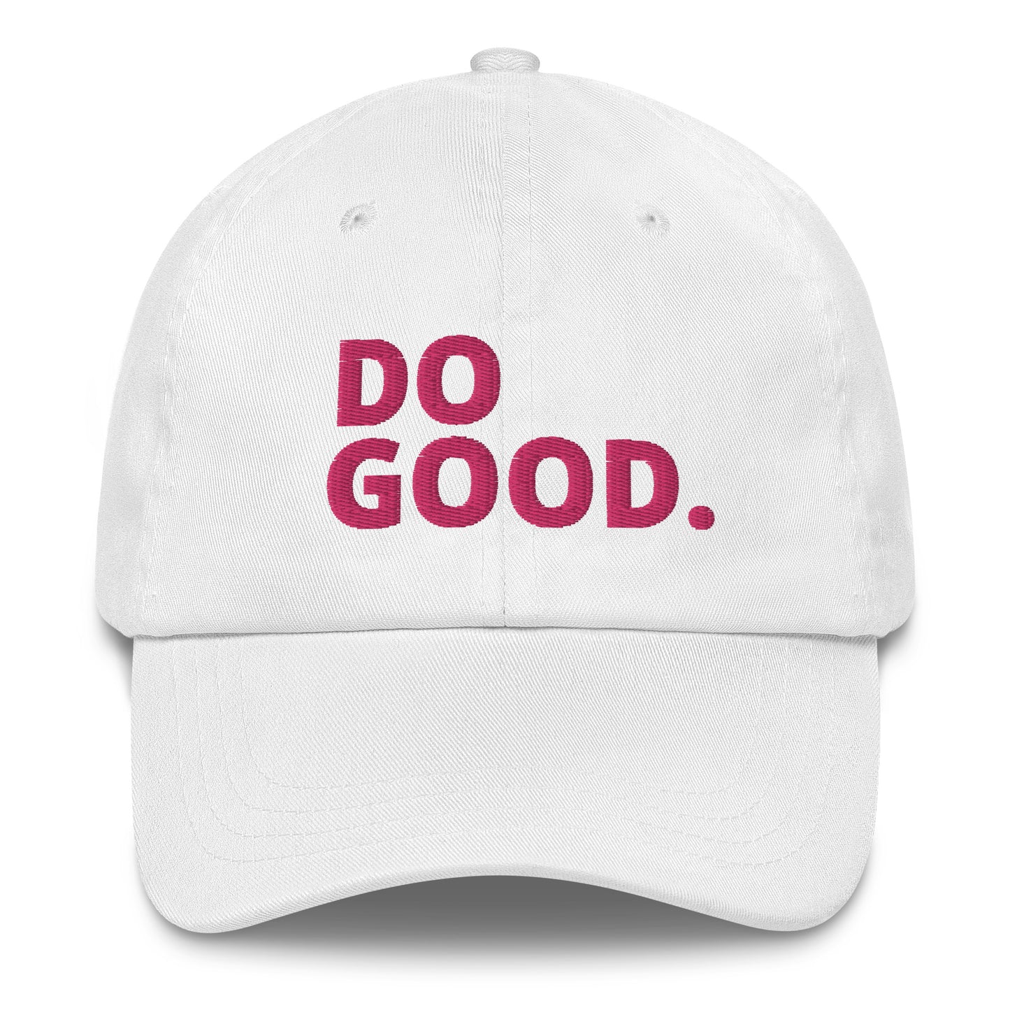 ELEVATED BASICS, WHITE BASEBALL CAP DO GOOD.