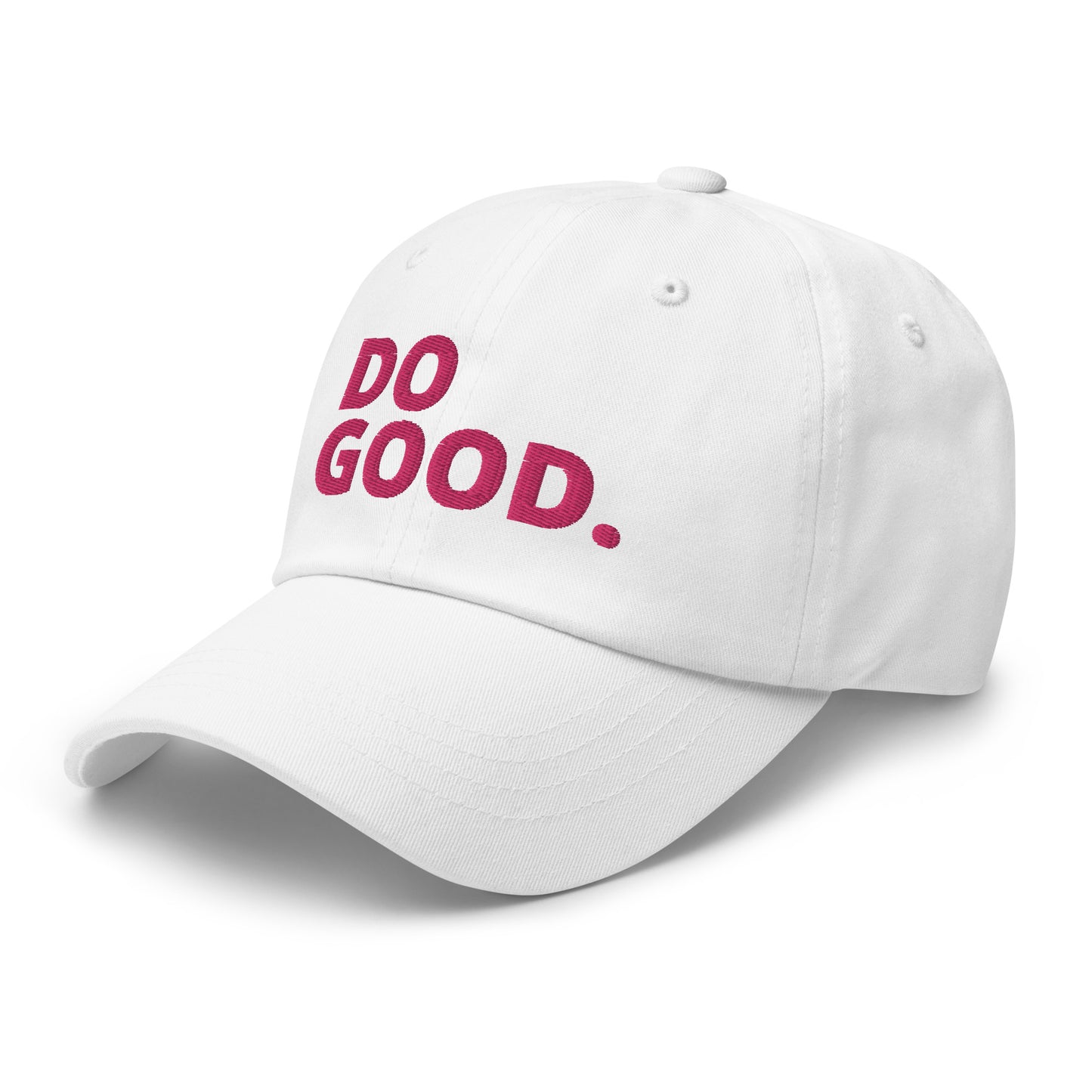 ELEVATED BASICS, WHITE BASEBALL CAP DO GOOD.
