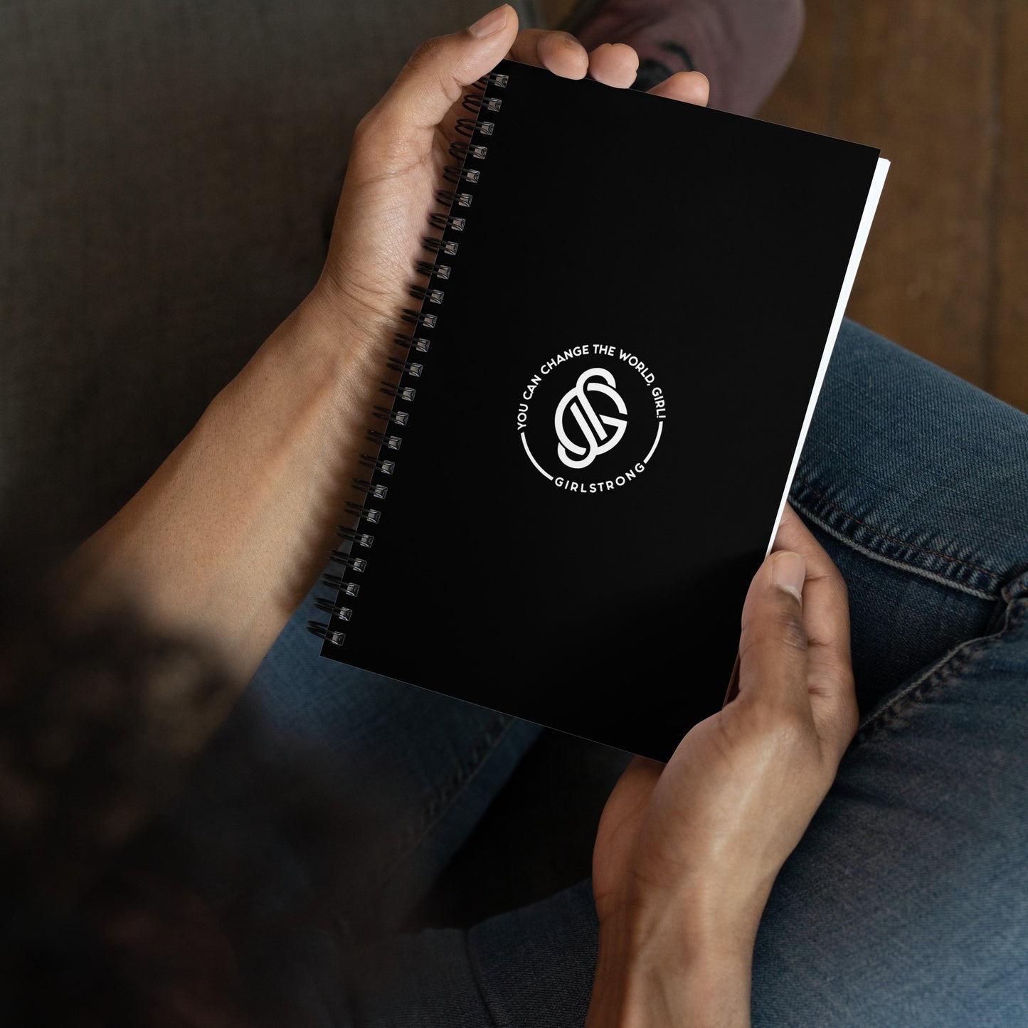 GIRLSTRONG Journal Spiral notebook black cover