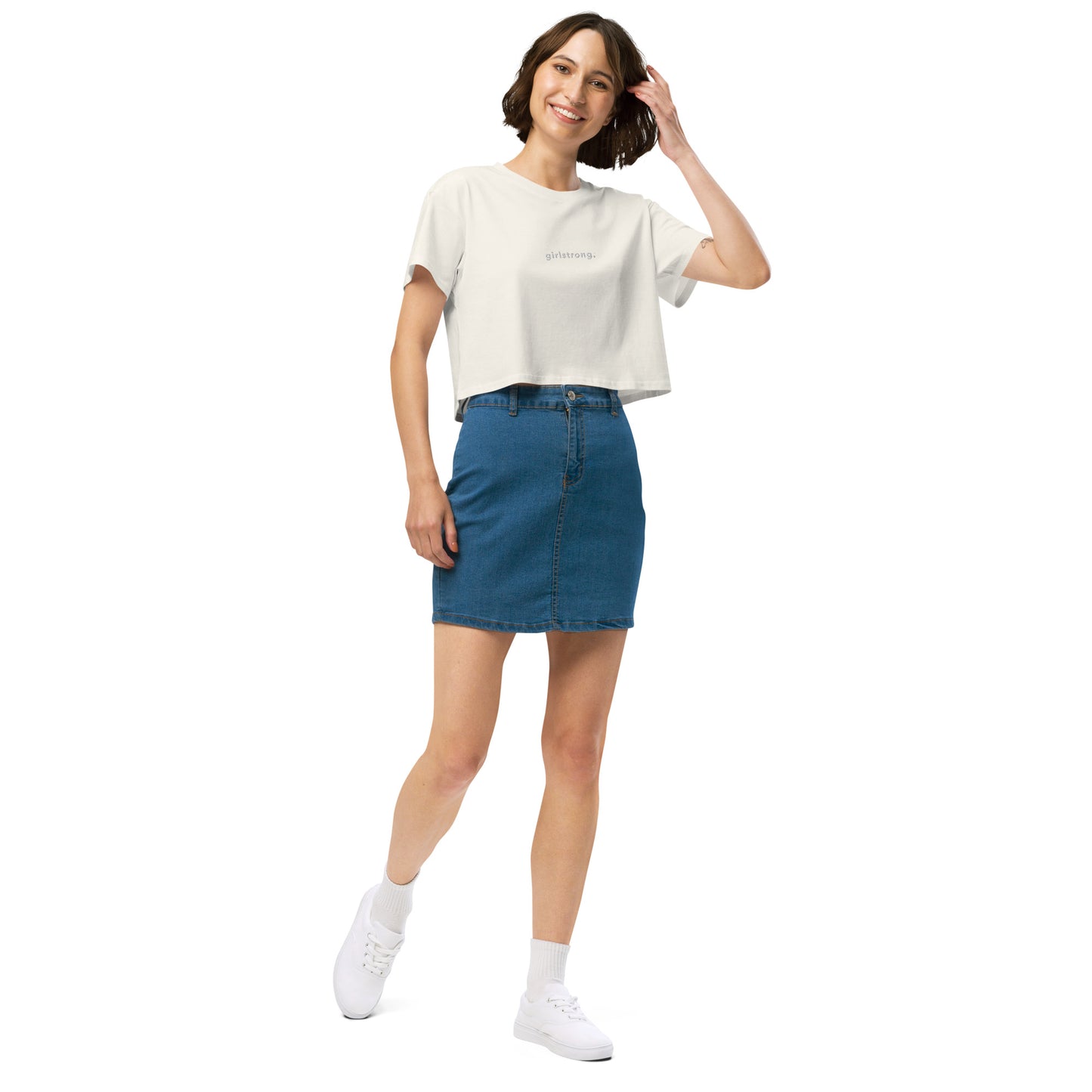 THE ESSENTIAL RELAXED FIT CROP TEE AVAILABLE IN 8 COLORS XS-XL