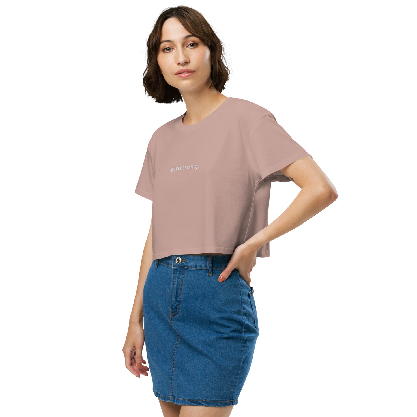 THE ESSENTIAL RELAXED FIT CROP TEE AVAILABLE IN 8 COLORS XS-XL