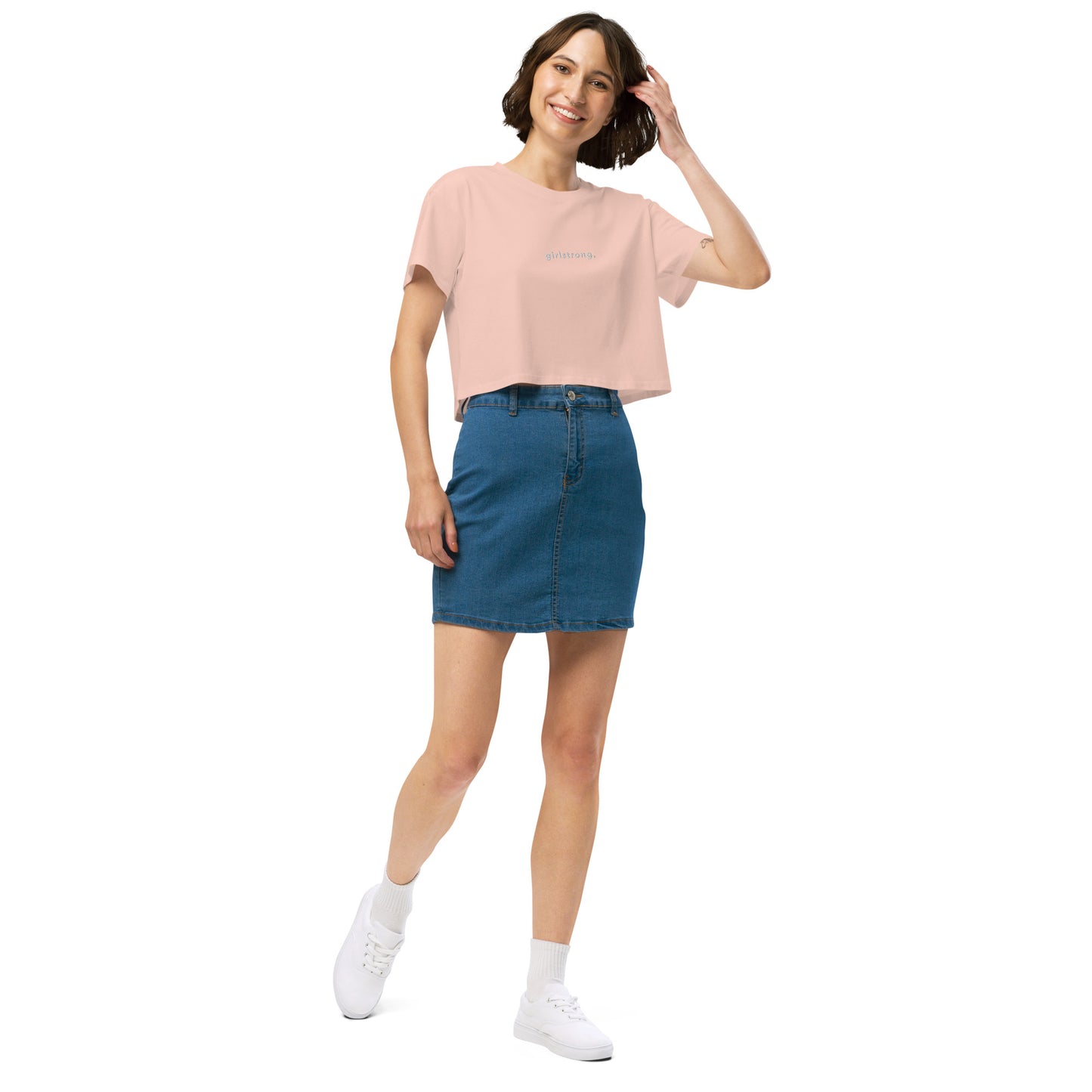 THE ESSENTIAL RELAXED FIT CROP TEE AVAILABLE IN 8 COLORS XS-XL