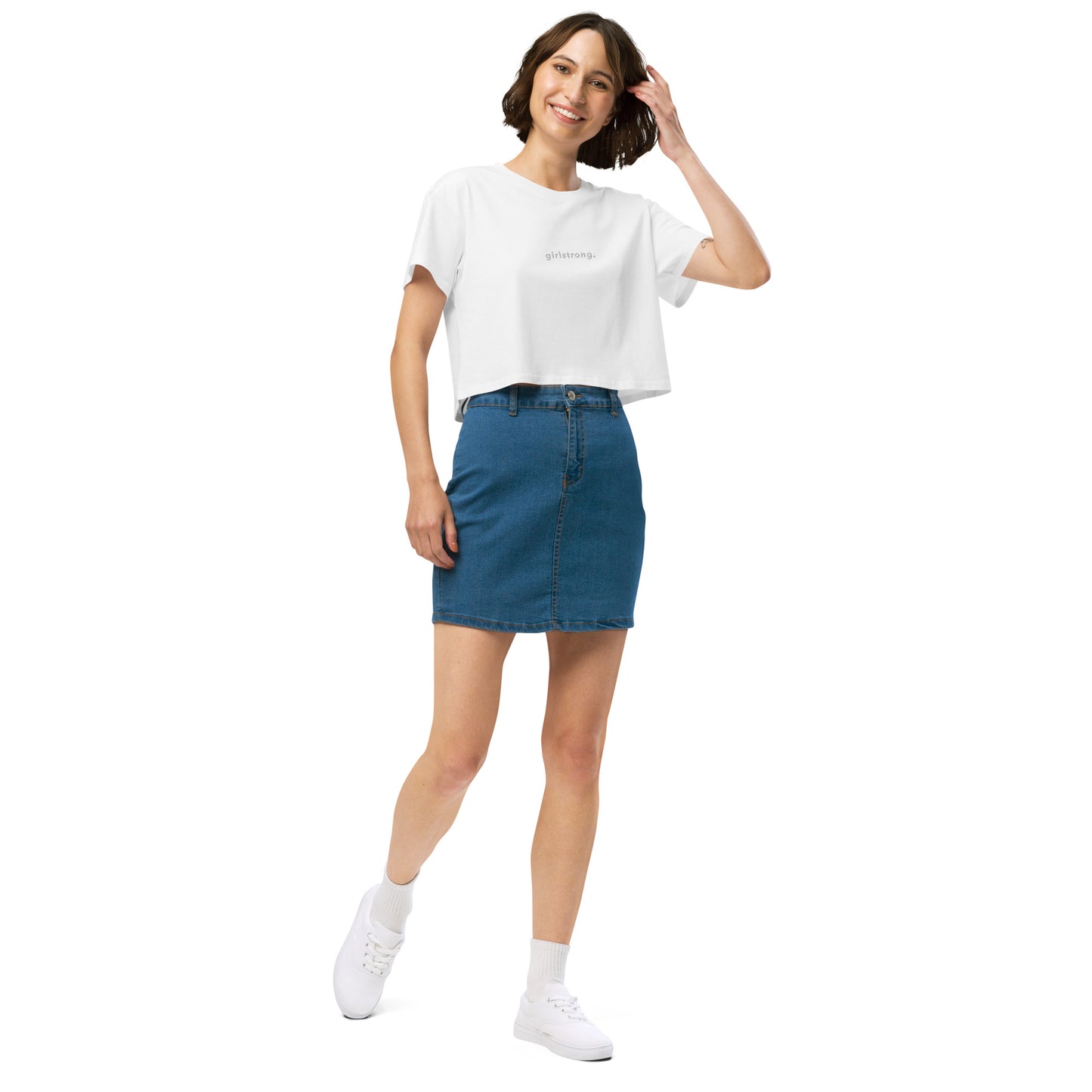 THE ESSENTIAL RELAXED FIT CROP TEE AVAILABLE IN 8 COLORS XS-XL