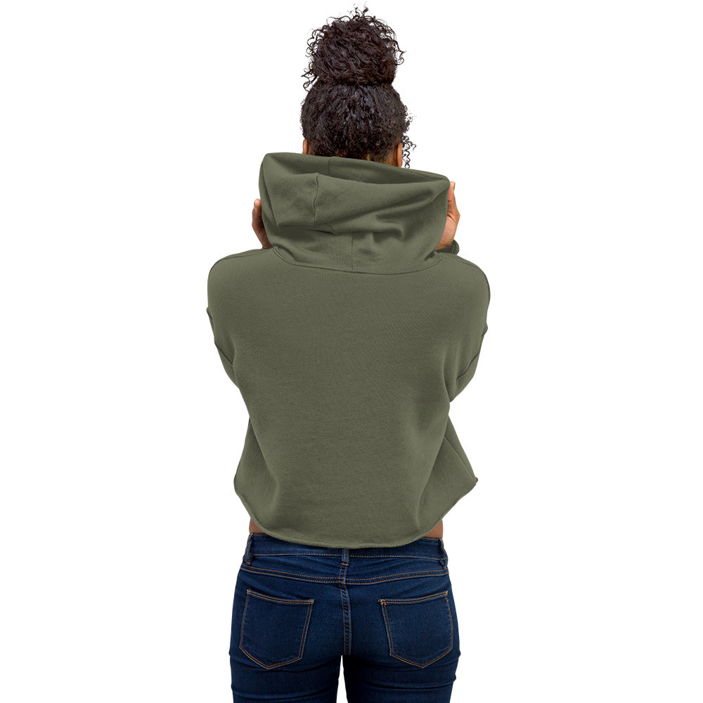 EVERYDAY GIRLSTRONG FLEECE CROPPED HOODIE - GIRLSTRONG MILITARY GREEN