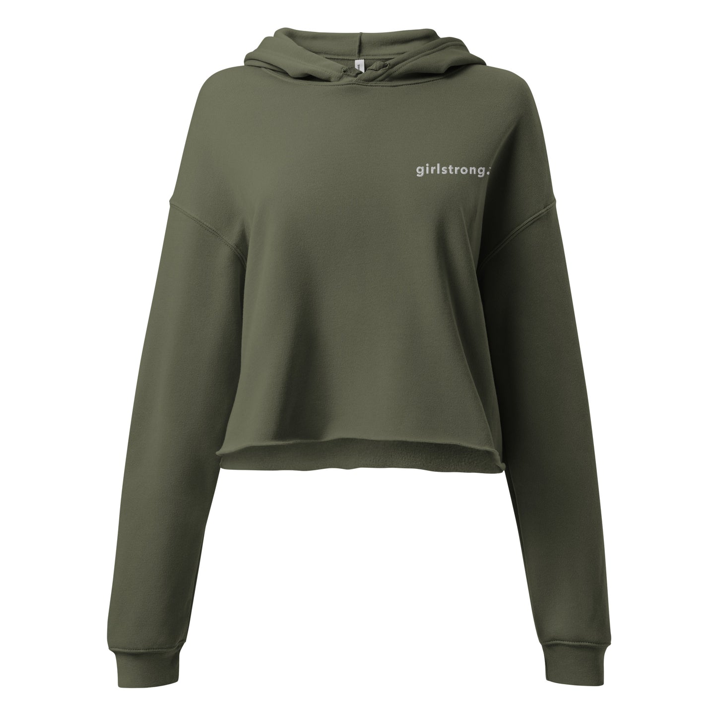 EVERYDAY GIRLSTRONG FLEECE CROPPED HOODIE - GIRLSTRONG MILITARY GREEN