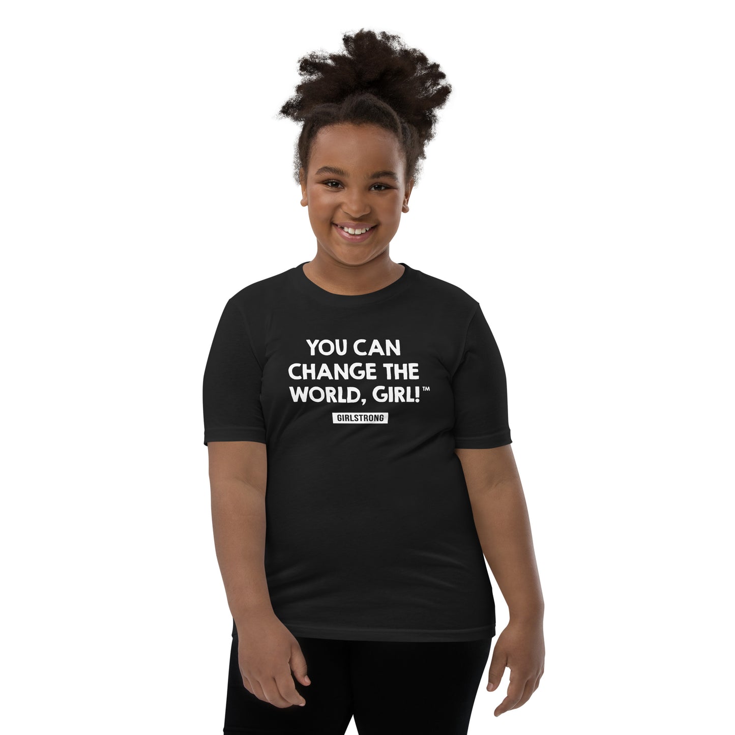 PRINCESS EMPOWERMENT TEE - YOU CAN CHANGE THE WORLD, GIRL! BLACK