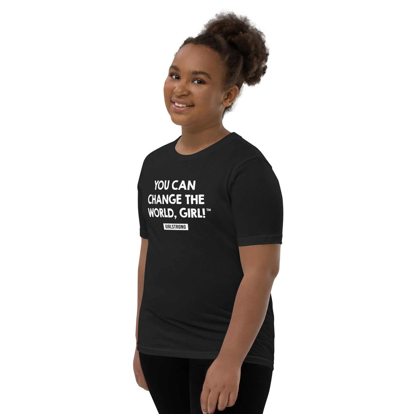 PRINCESS EMPOWERMENT TEE - YOU CAN CHANGE THE WORLD, GIRL! BLACK