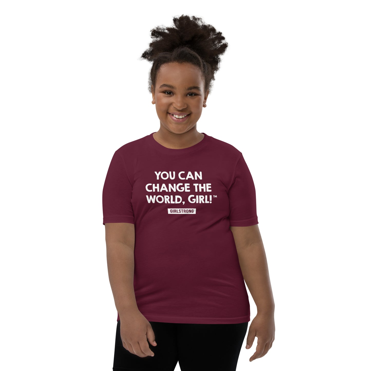 PRINCESS EMPOWERMENT TEE - YOU CAN CHANGE THE WORLD, GIRL! MAROON