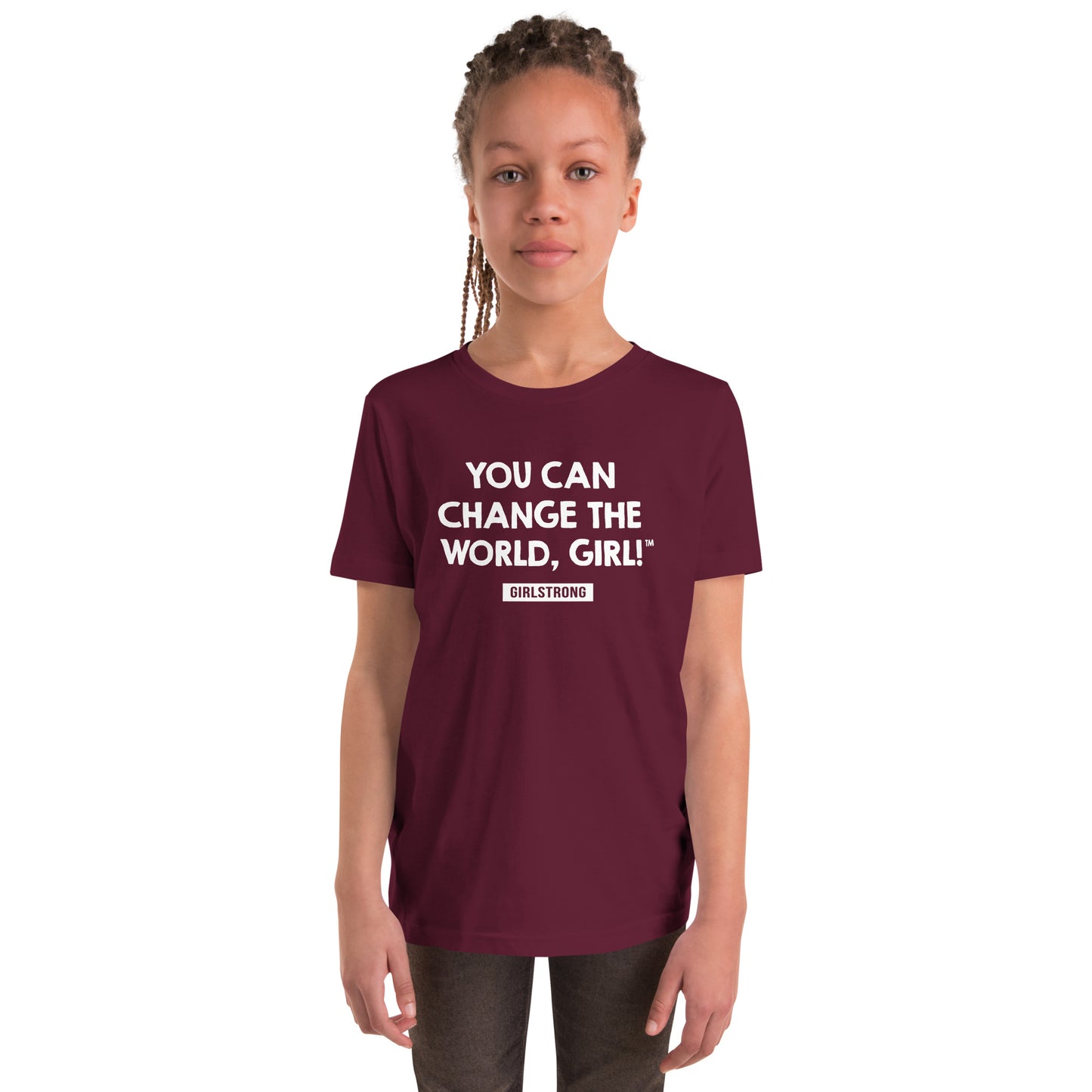 PRINCESS EMPOWERMENT TEE - YOU CAN CHANGE THE WORLD, GIRL! MAROON