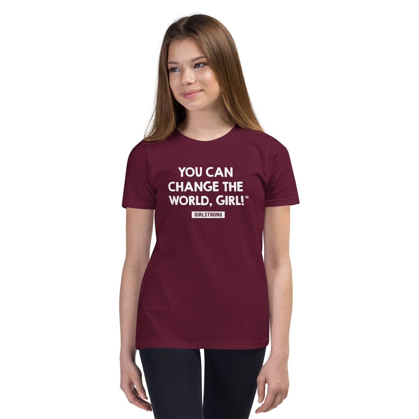 PRINCESS EMPOWERMENT TEE - YOU CAN CHANGE THE WORLD, GIRL! MAROON