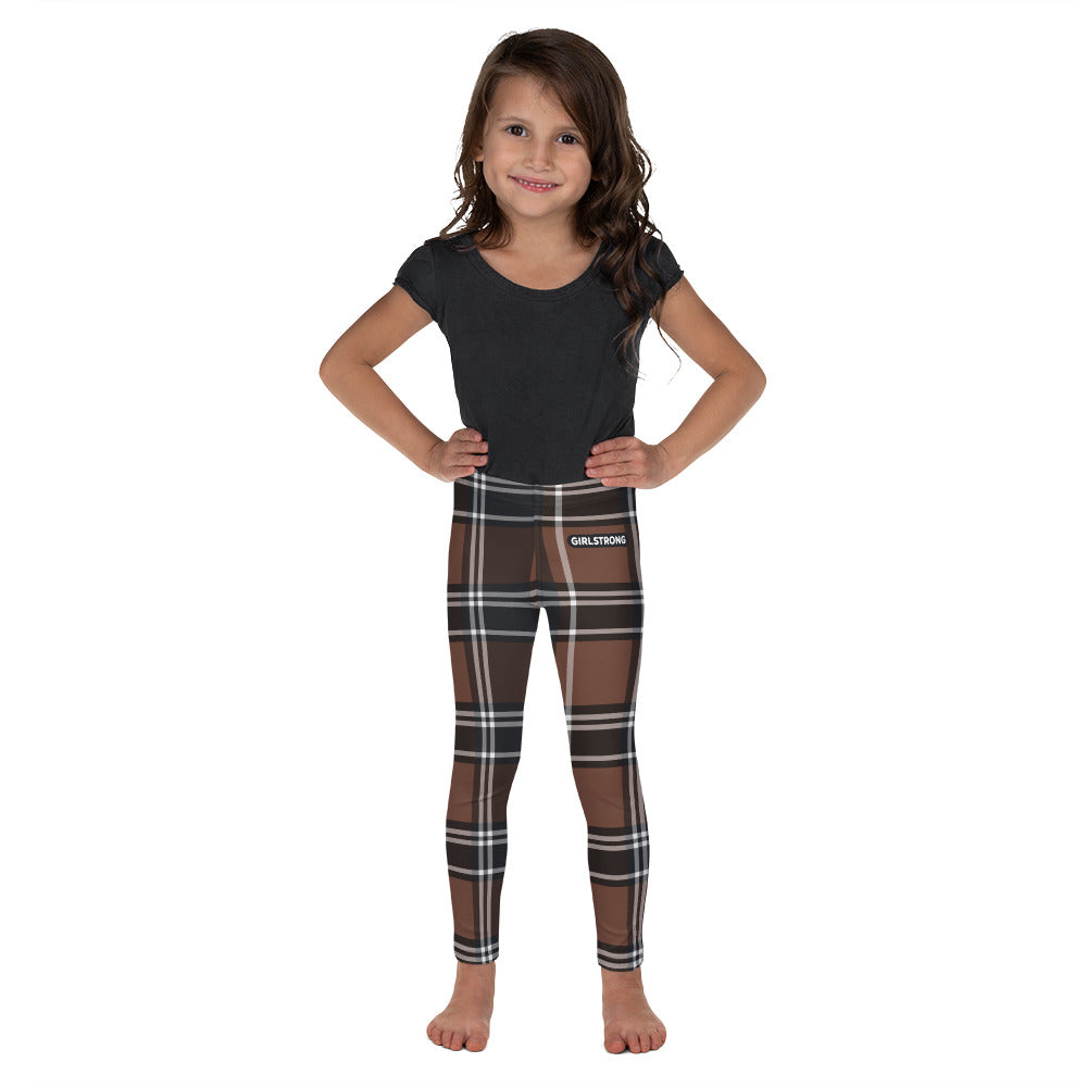 Trendy chocolate black plaid leggings for girls - –  GIRLSTRONG INC