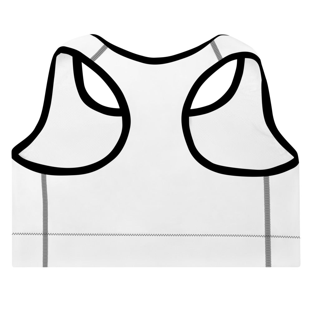 ELEVATED ESSENTIALS, THE PERFECT PADDED SPORTS BRA WHITE