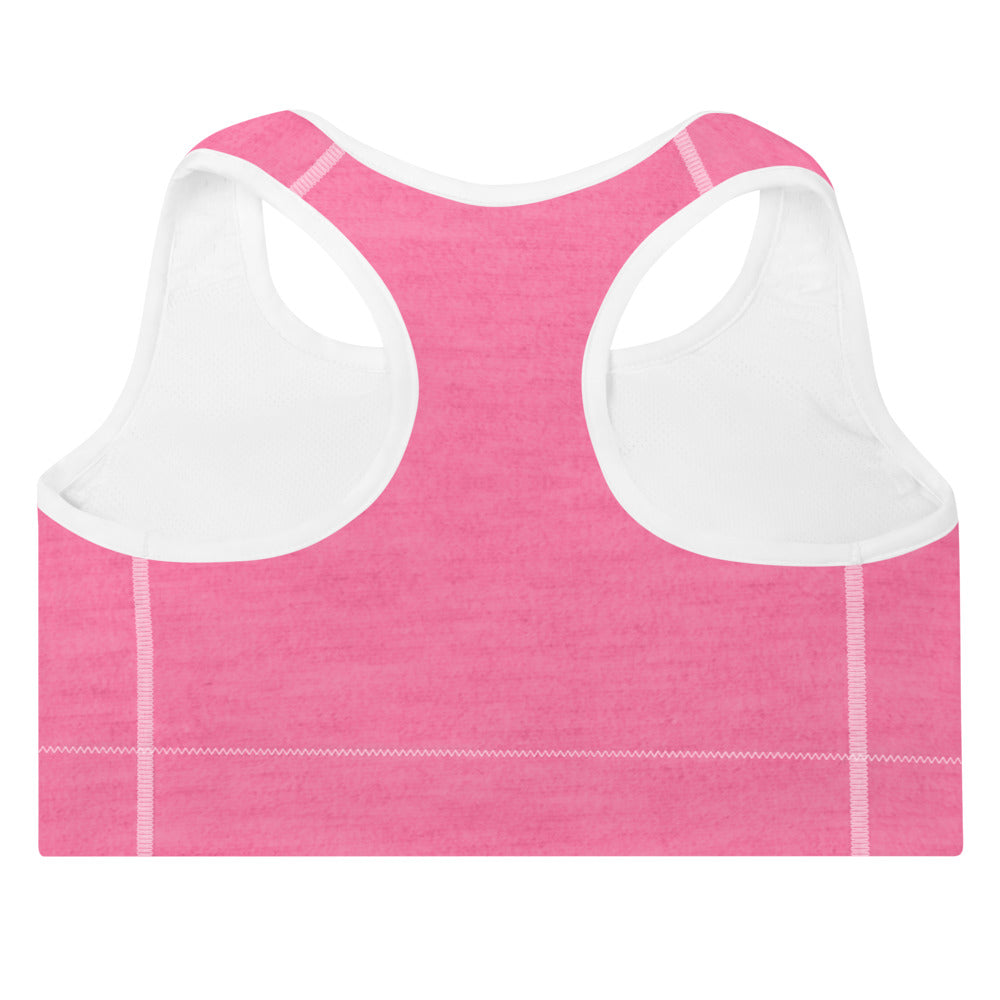 ELEVATED ESSENTIALS, THE PERFECT PADDED SPORTS BRA HOT PINK