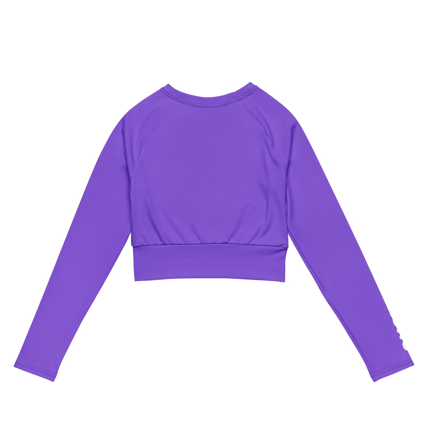 THE ESSENTIAL, SOFT STRETCH, LONG SLEEVE FITTED CROP TOP IRIS