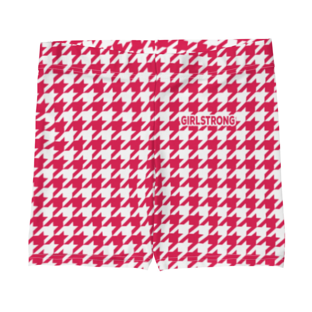 ELEVATED ESSENTIALS, THE PERFECT SPORT SHORTS RED HOUNDSTOOTH