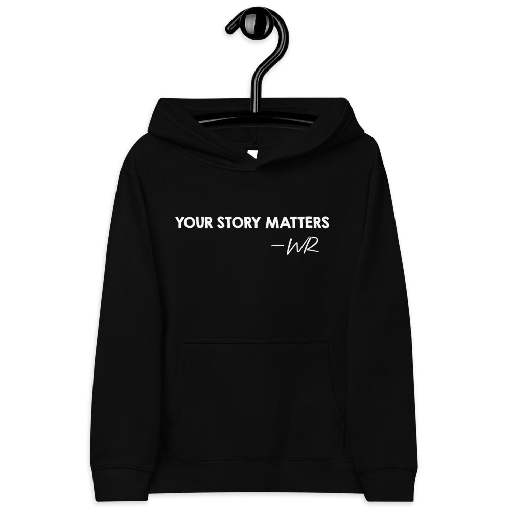 FAVORITE KIDS HOODIE BLACK - YOUR STORY MATTERS. WHITNEY REYNOLDS