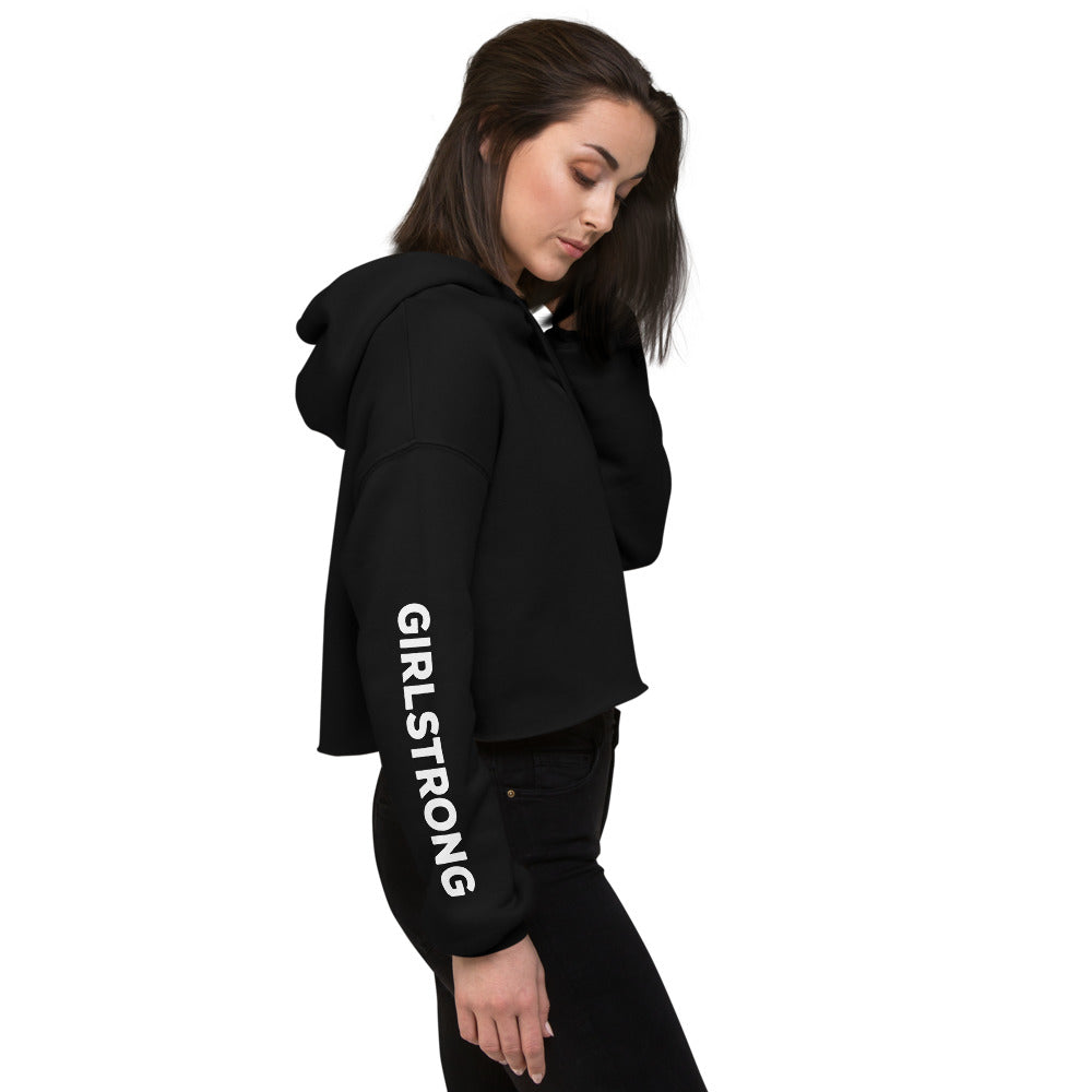 EVERYDAY GIRLSTRONG FLEECE CROPPED HOODIE BLACK