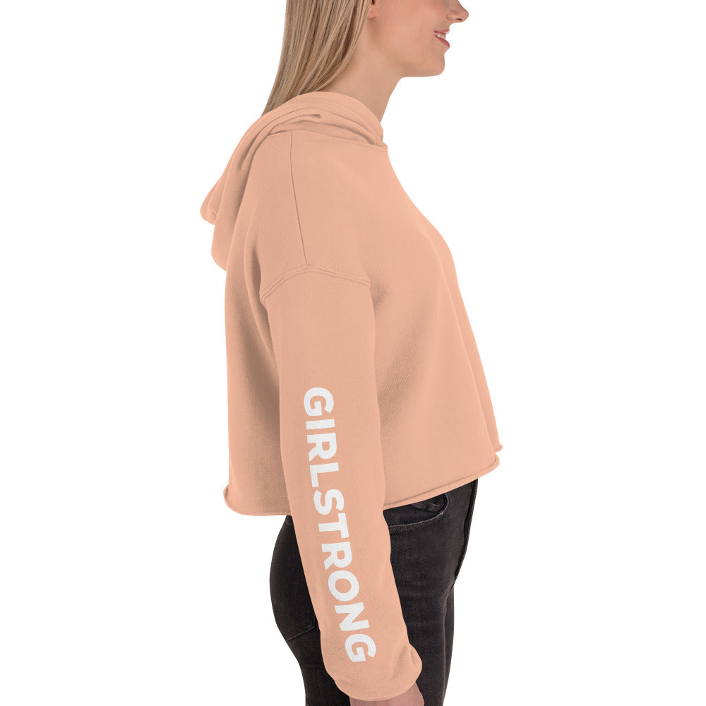 EVERYDAY GIRLSTRONG FLEECE CROPPED HOODIE GEORGIA PEACH
