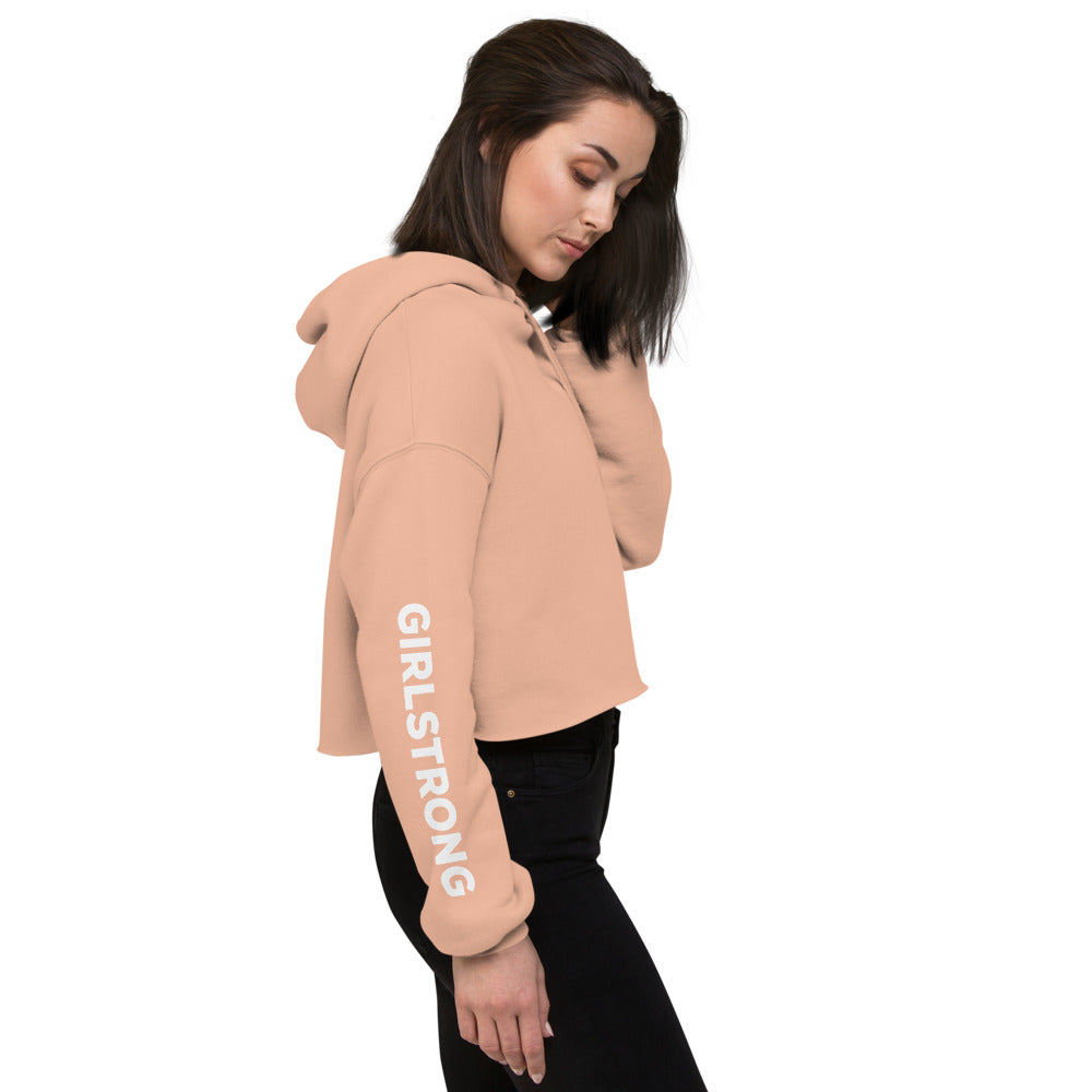 EVERYDAY GIRLSTRONG FLEECE CROPPED HOODIE GEORGIA PEACH