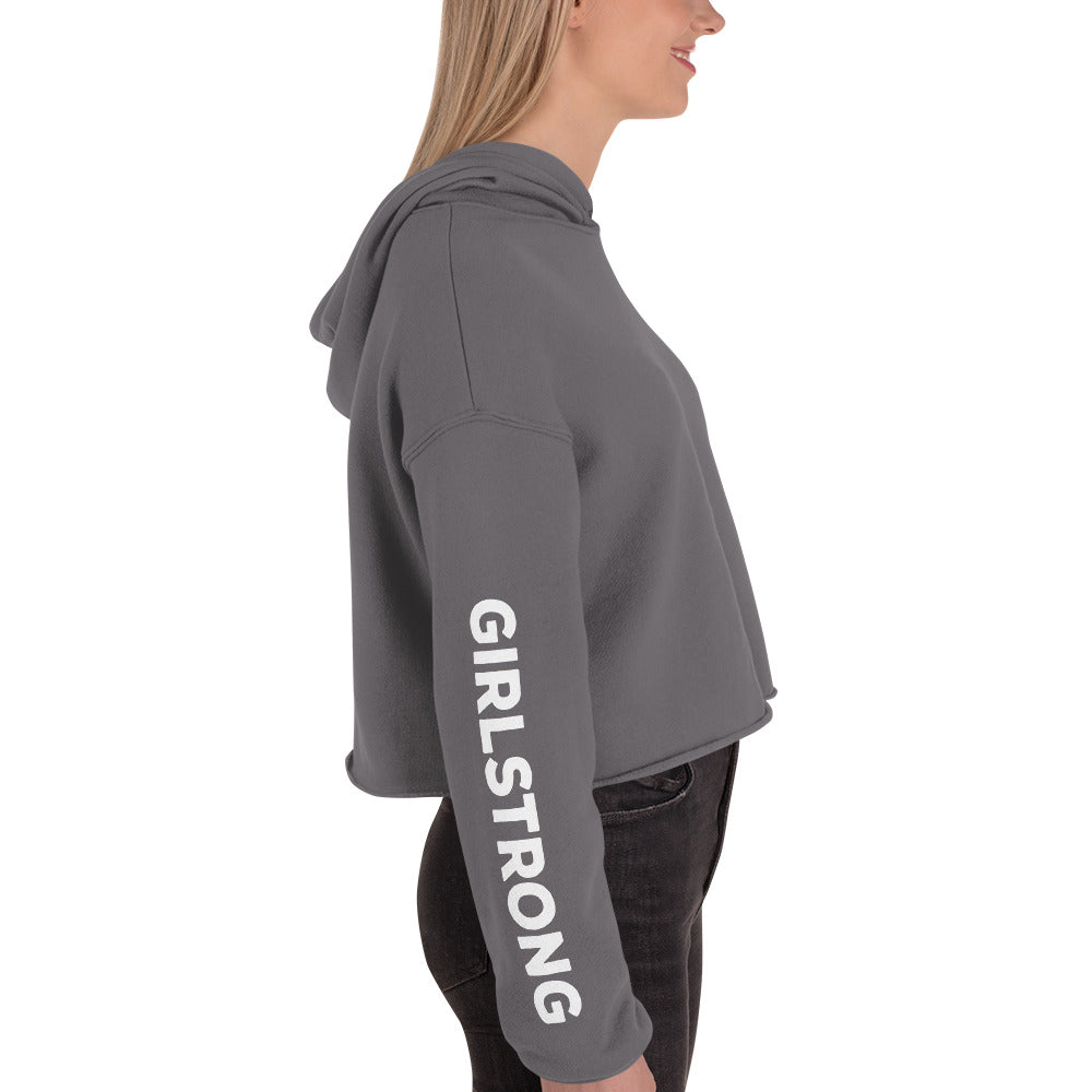 EVERYDAY GIRLSTRONG FLEECE CROPPED HOODIE STORM