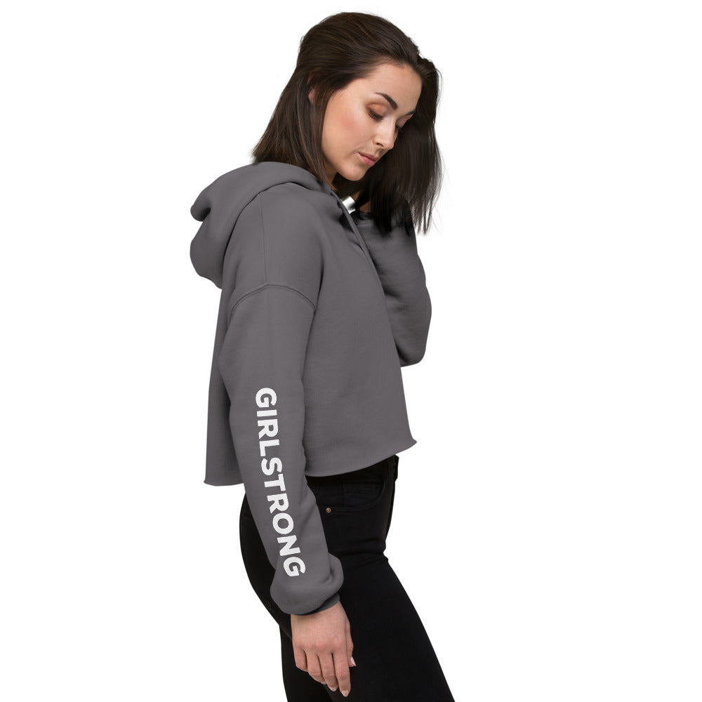 EVERYDAY GIRLSTRONG FLEECE CROPPED HOODIE STORM