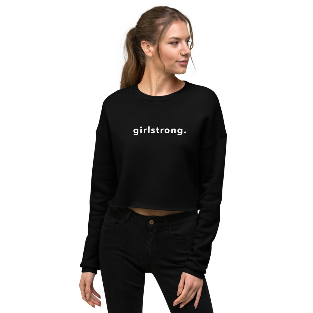 EVERYDAY GIRLSTRONG FLEECE CROPPED SWEATSHIRT BLACK