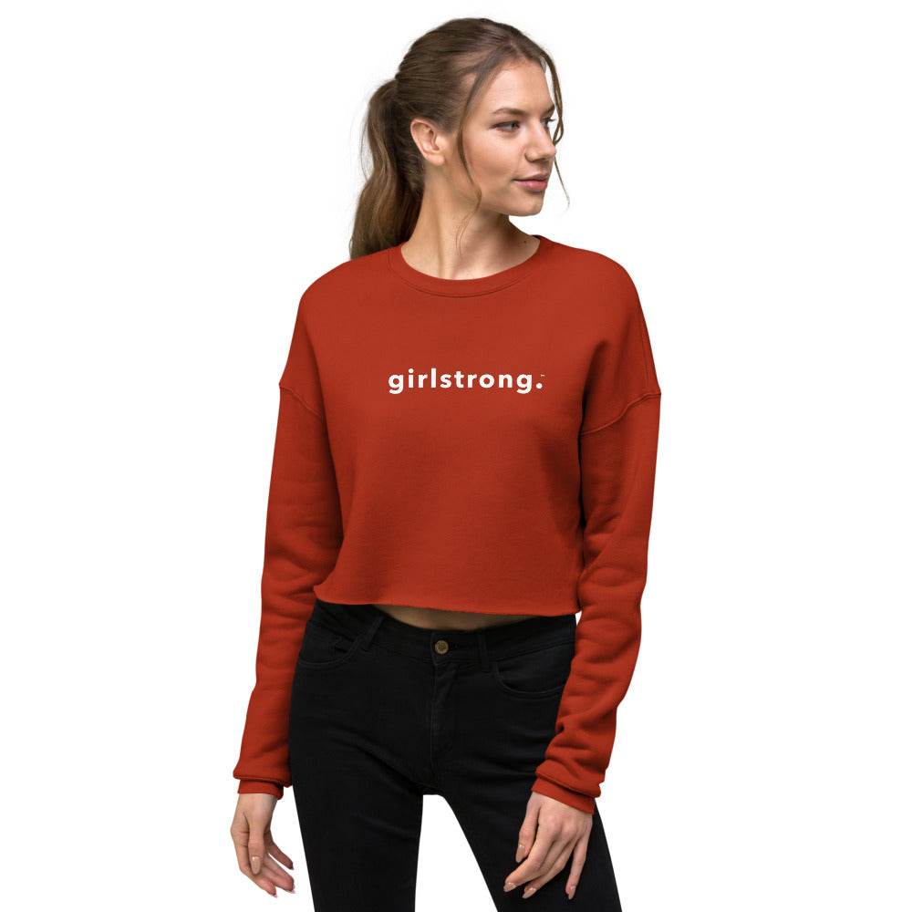 EVERYDAY GIRLSTRONG FLEECE CROPPED SWEATSHIRT BRICK