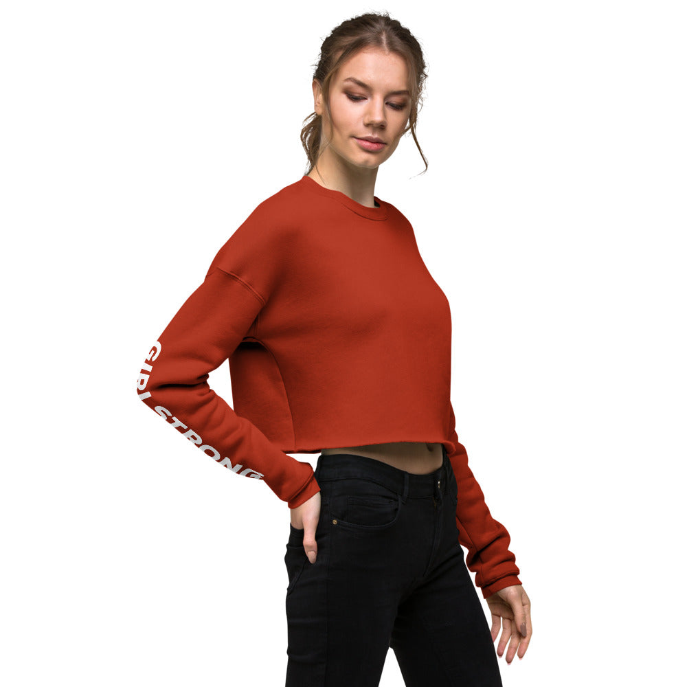 EVERYDAY GIRLSTRONG FLEECE CROPPED SWEATSHIRT BRICK