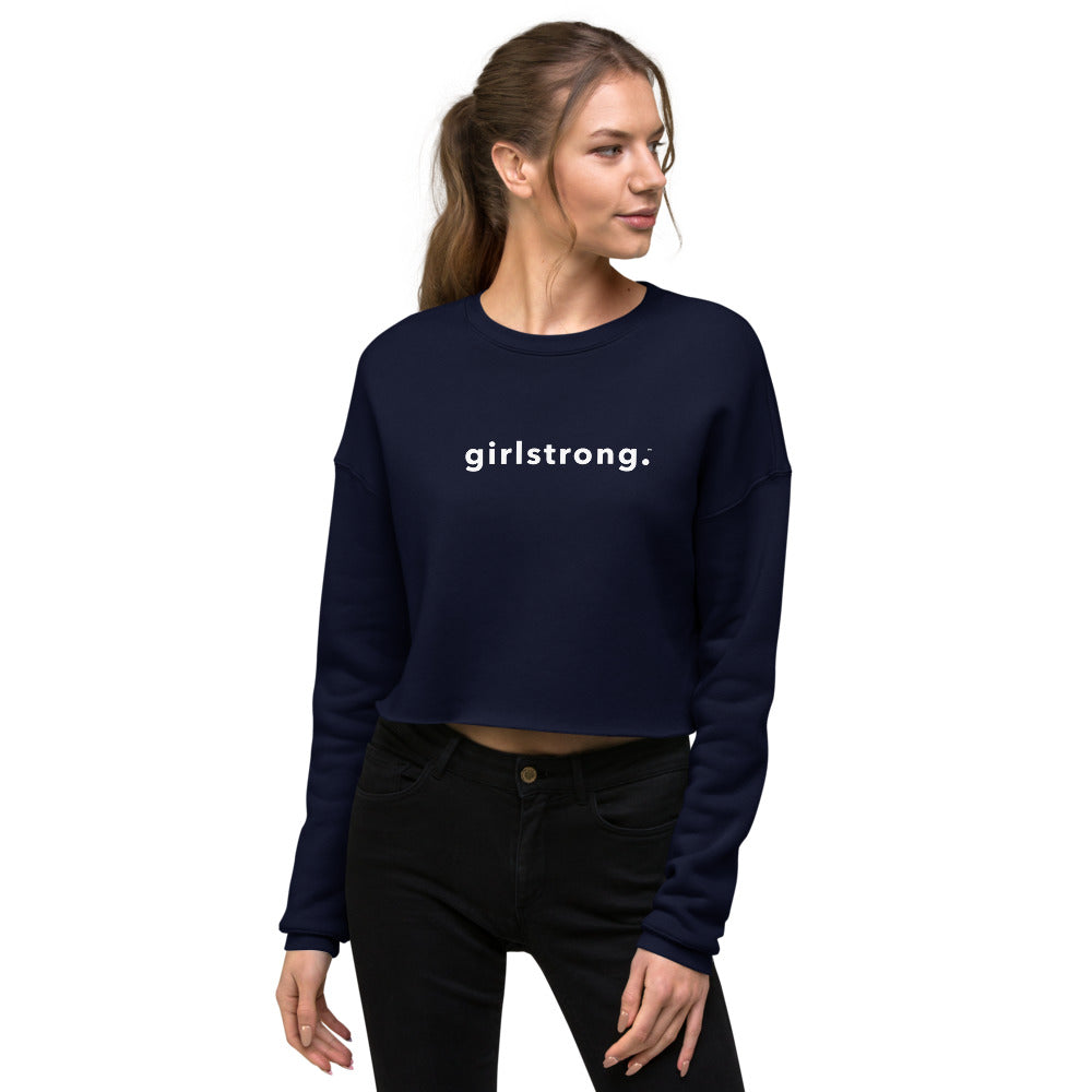 EVERYDAY GIRLSTRONG FLEECE CROPPED SWEATSHIRT NAVY