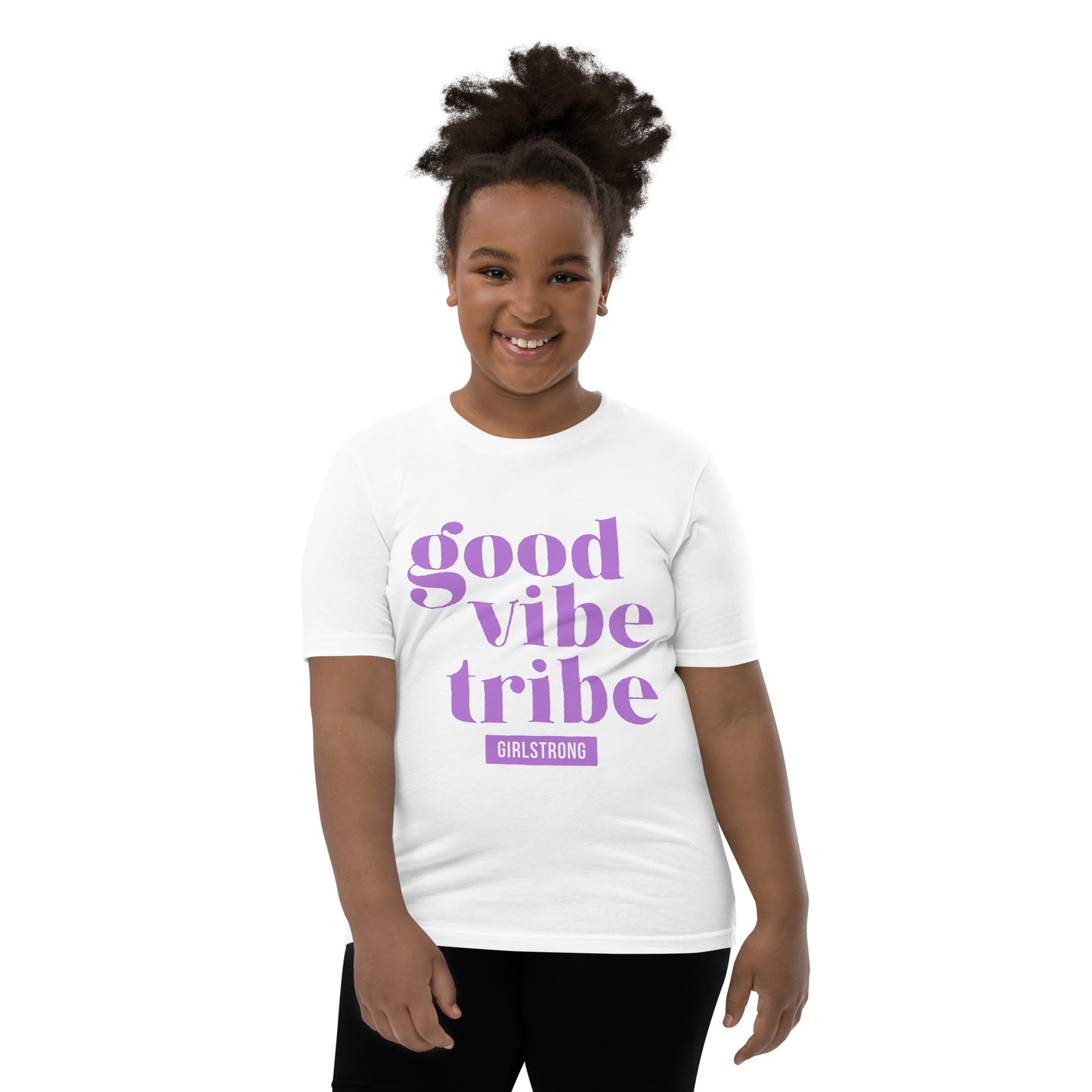 THE EMPOWER TEE - GOOD VIBE TRIBE PURPLE & WHITE