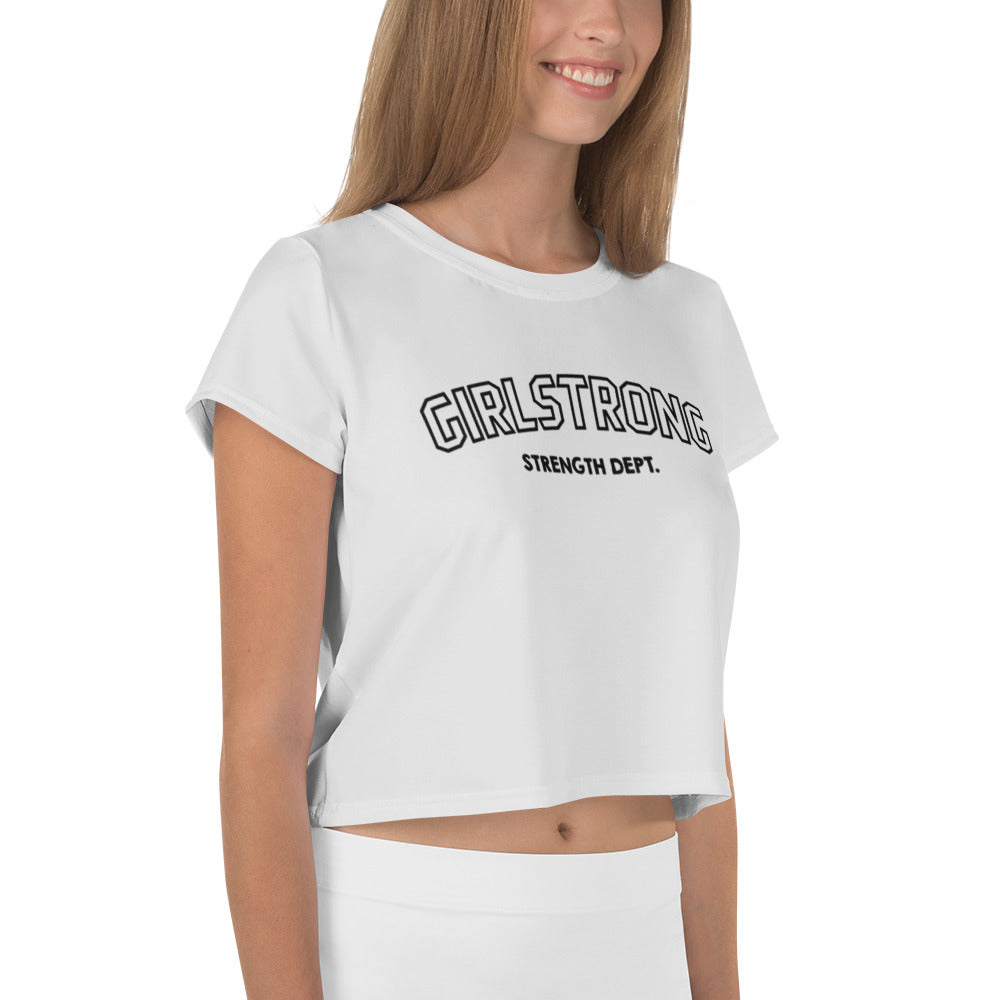 LEVEL UP CROP TOP TEE WHITE