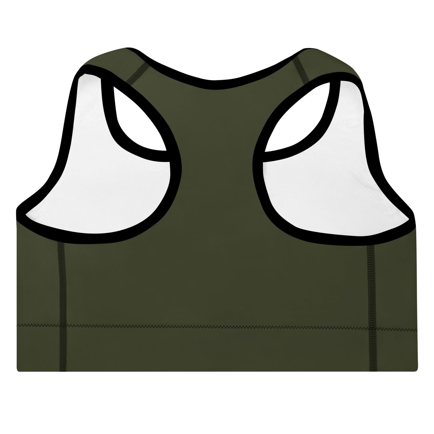 ELEVATED ESSENTIALS, THE PERFECT PADDED SPORTS BRA OLIVE