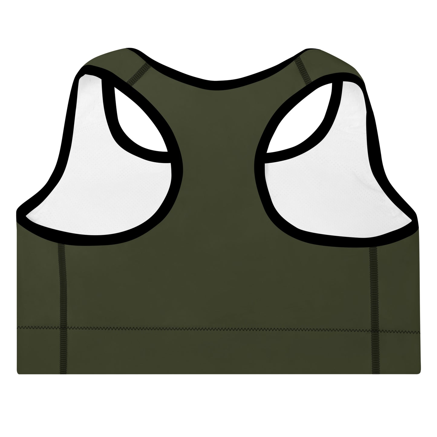 ELEVATED ESSENTIALS, GS LOGO THE PERFECT PADDED SPORTS BRA OLIVE
