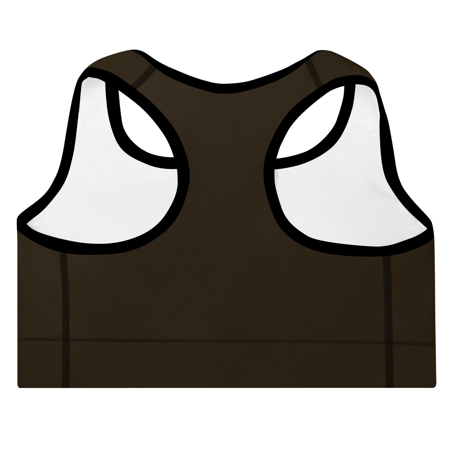 ELEVATED ESSENTIALS, GS LOGO THE PERFECT PADDED SPORTS BRA ESPRESSO