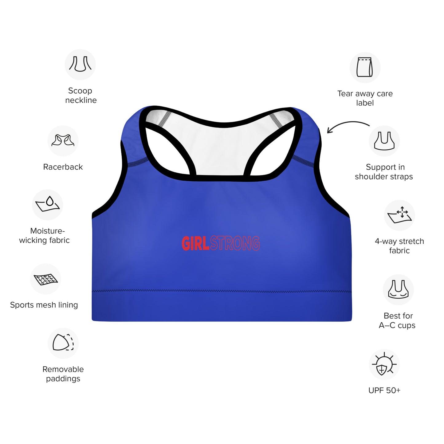 ELEVATED ESSENTIALS, THE PERFECT PADDED SPORTS BRA GEORGIA