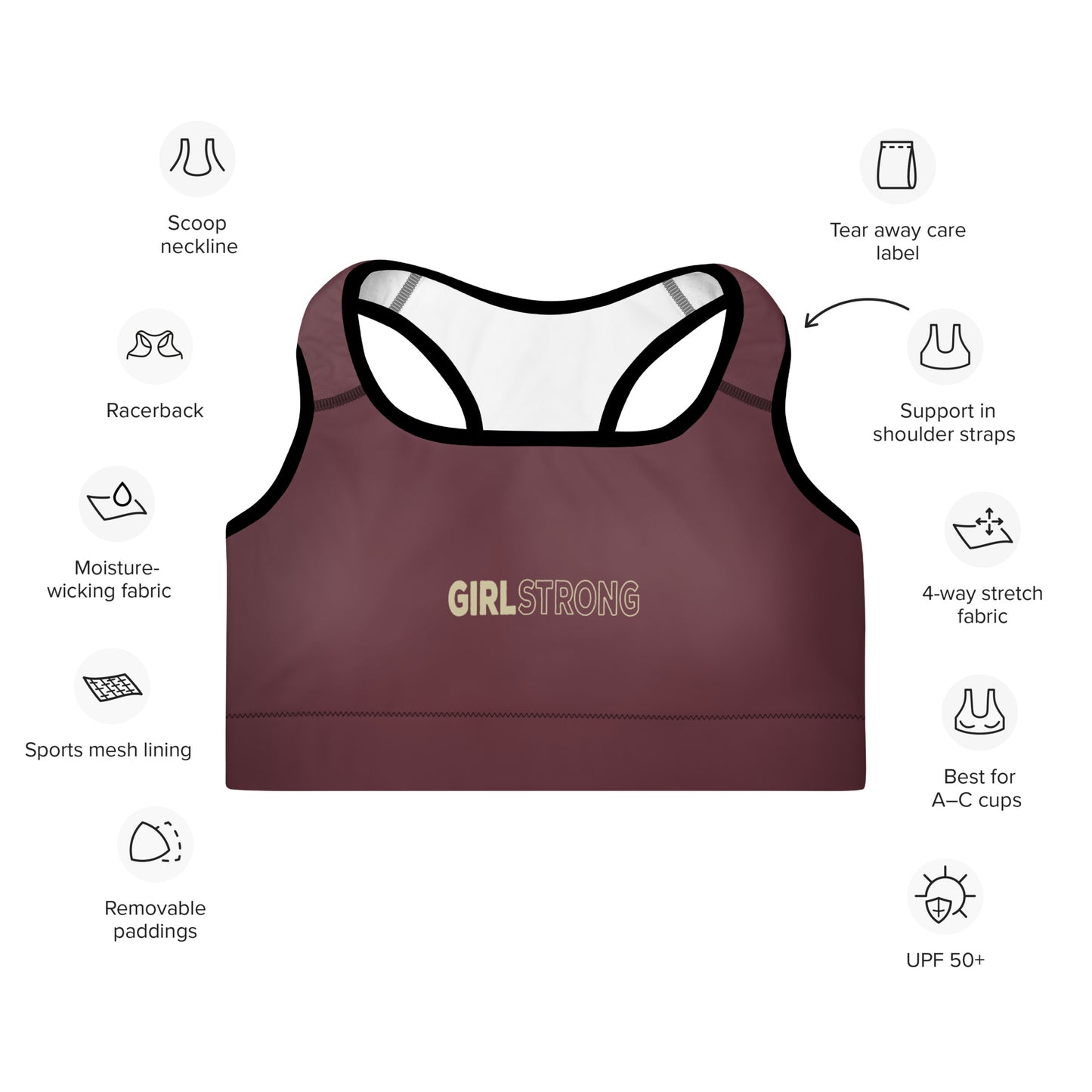 ELEVATED ESSENTIALS, THE PERFECT PADDED SPORTS BRA FLORIDA